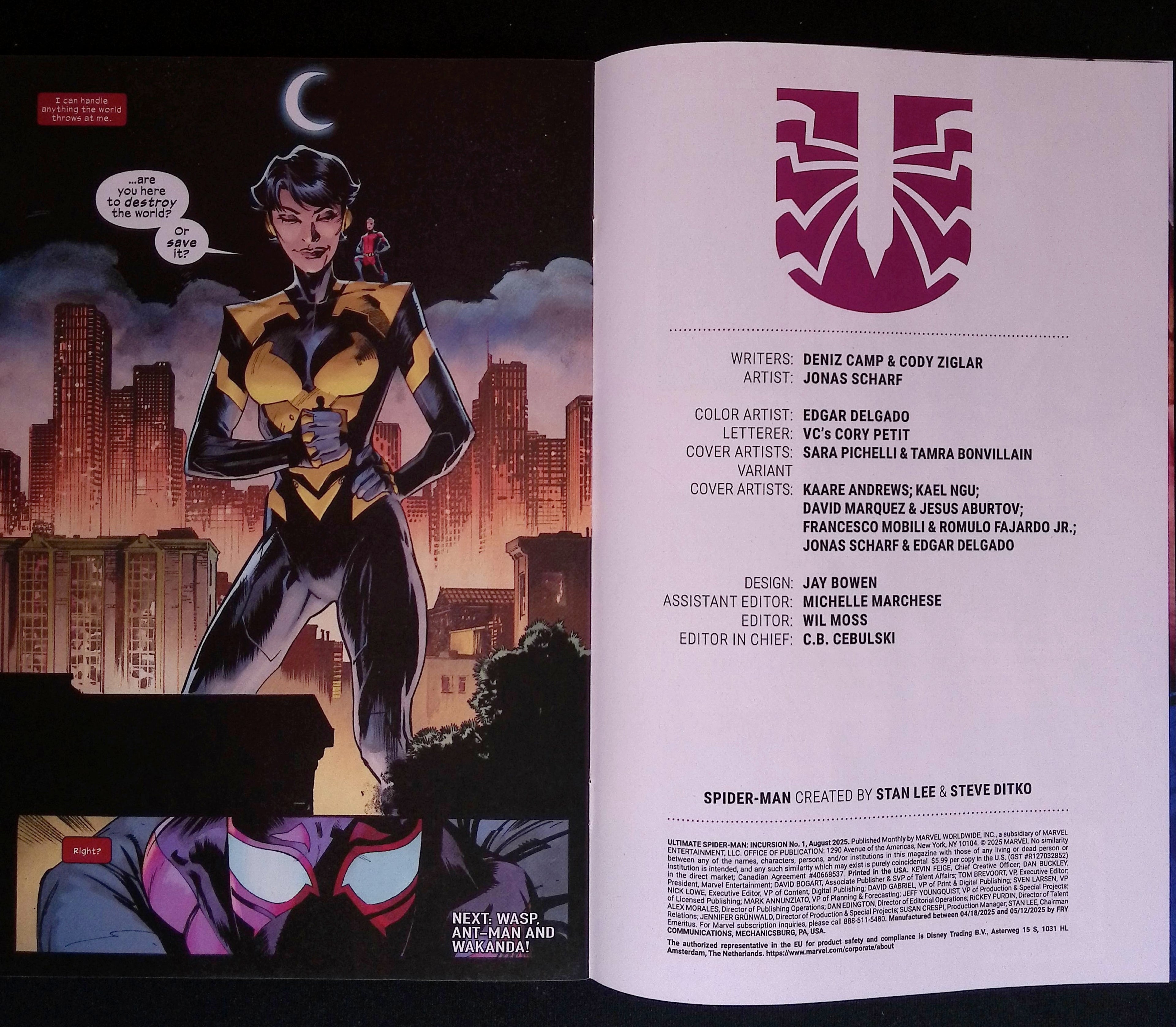 Ultimate Spider-Man: Incursion # 1 2025 NM