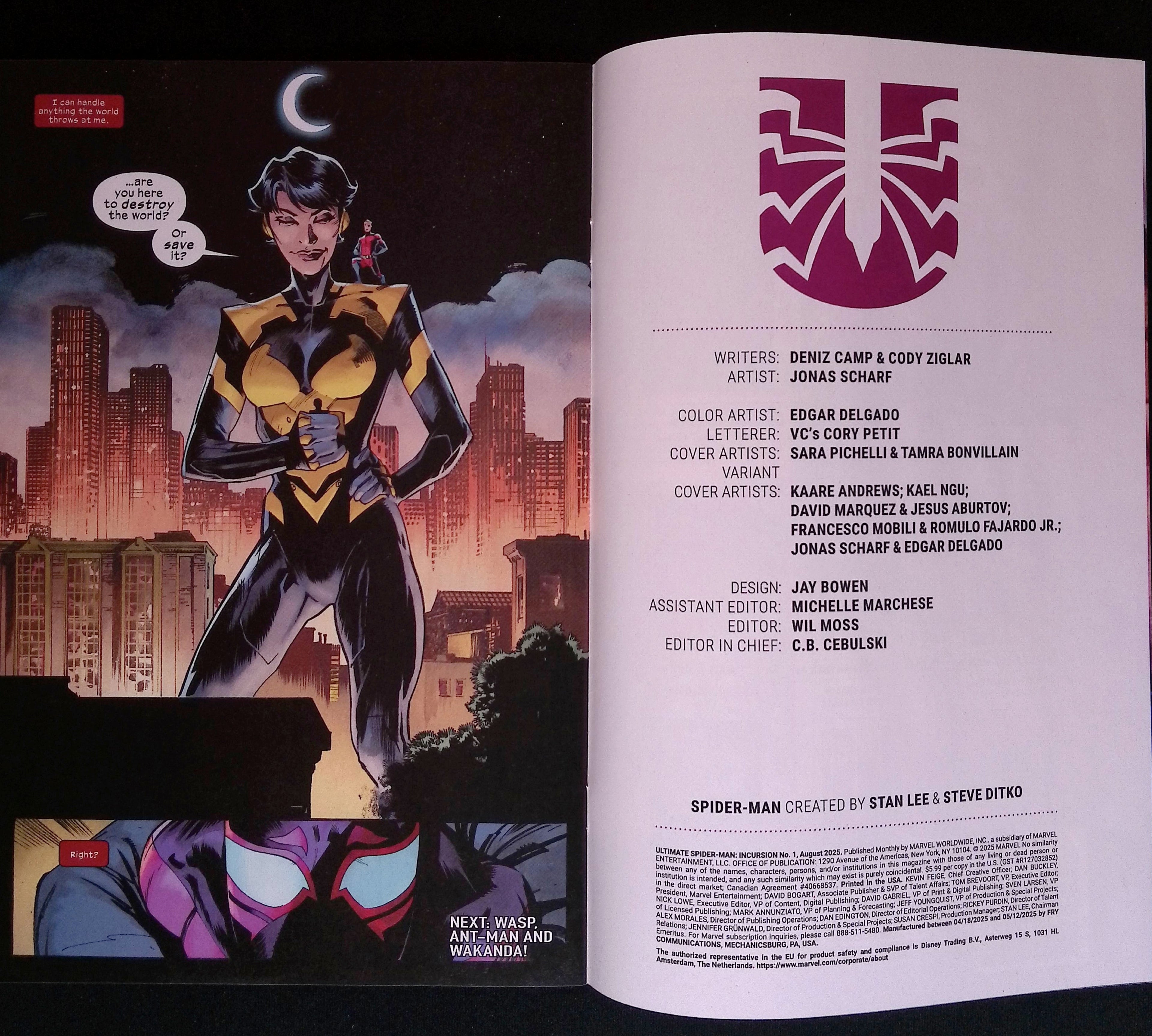 Ultimate Spider-Man: Incursion # 1 2025 NM