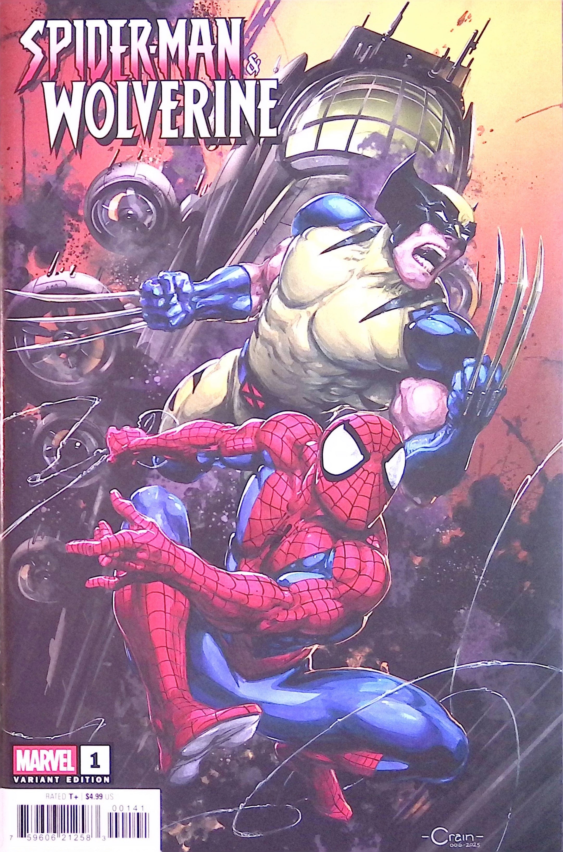 Spider-Man & Wolverine # 1 Crain Variant First Printing 2025 NM