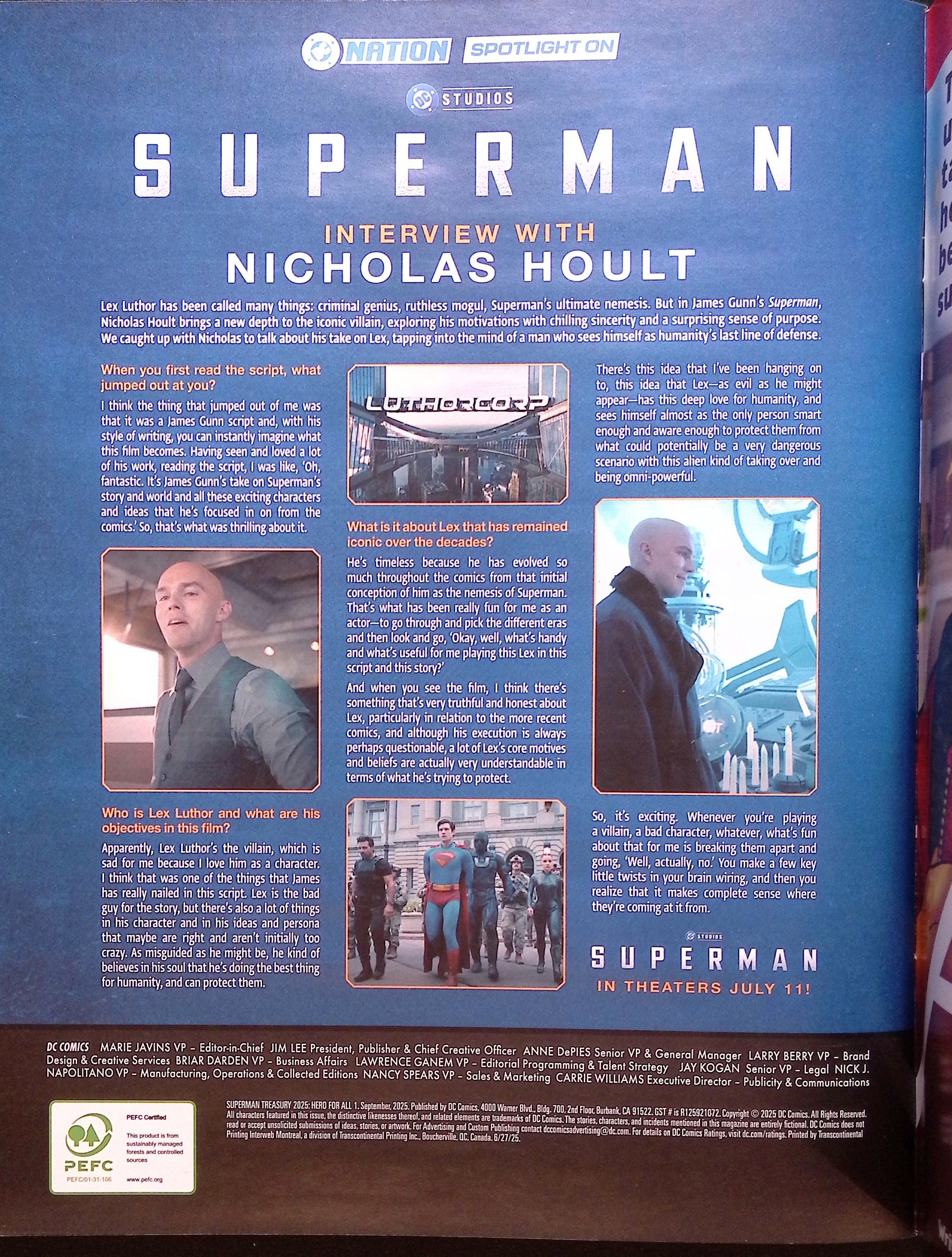 Superman Treasury 2025: Hero for All Movie Poster Variant 10x13.5 NM