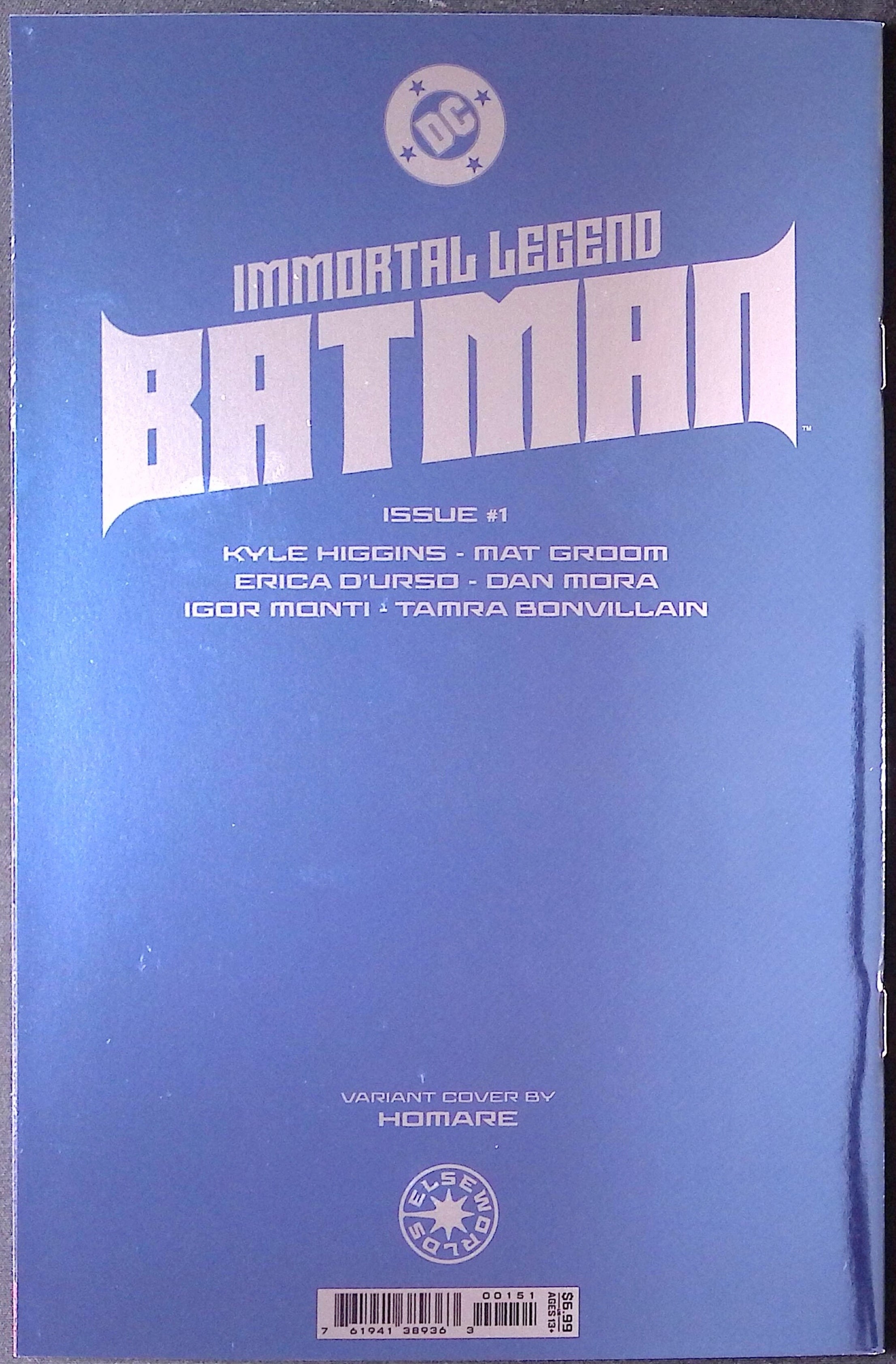 Immortal Legend Batman # 1 Cover C Homare Foil Variant First Printing 2025 BN