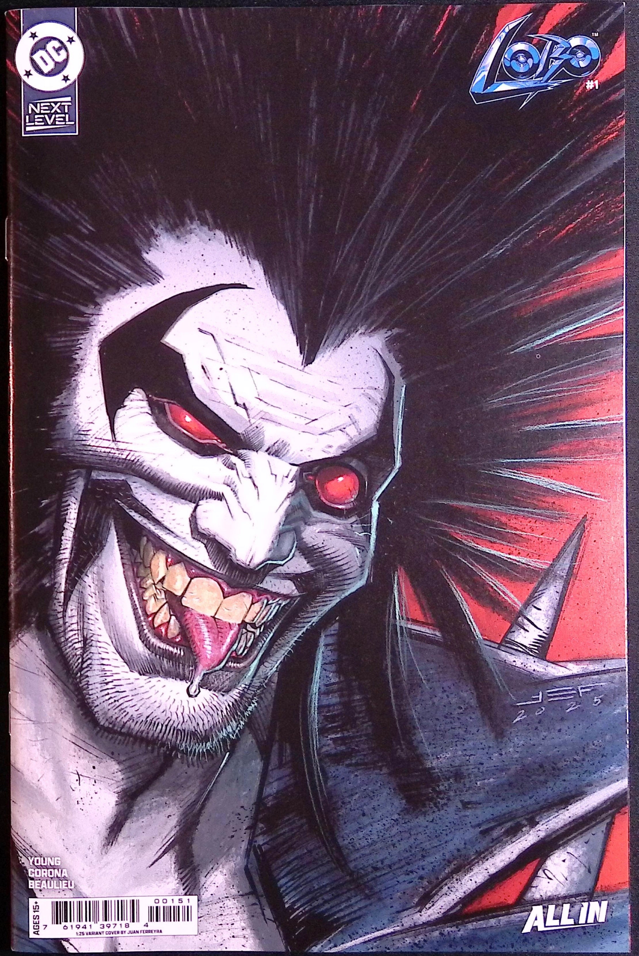 Lobo # 1 1:25 Cover G Ferreyra Variant First Printing 2026 BN