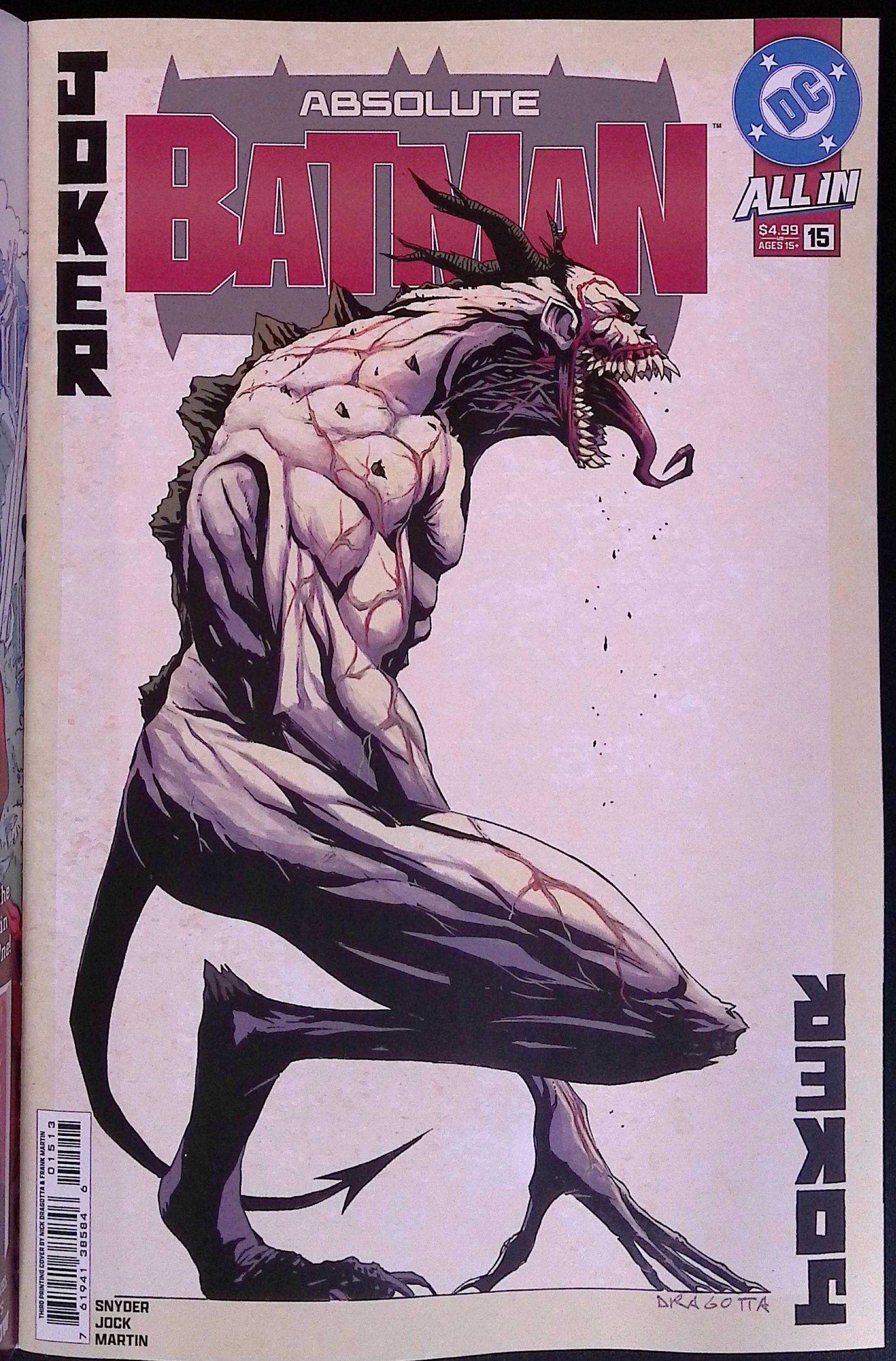 Absolute Batman # 15 Cover B Parillo Variant Third Printing 2026 BN