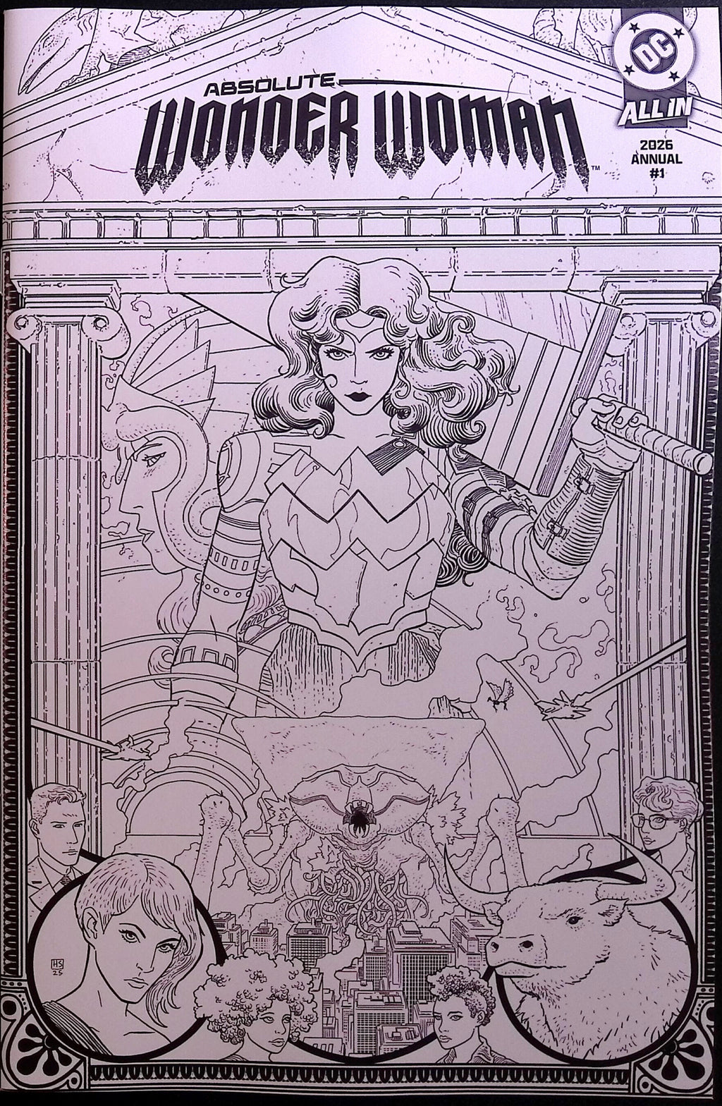 Absolute Wonder Woman Annual # 1 Cover B Sherman B&W Wraparound Second Printing 2026 BN