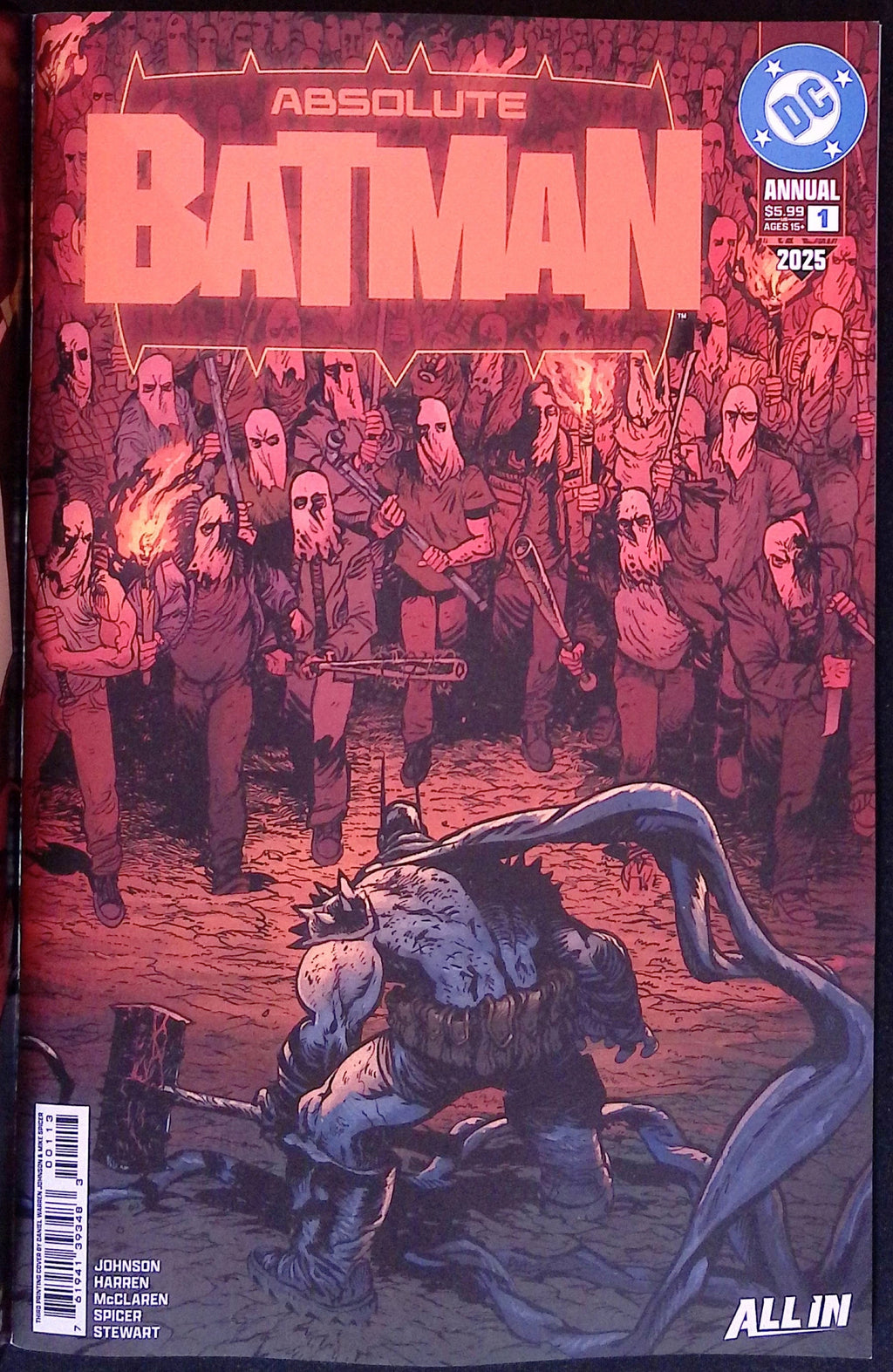 Absolute Batman Annual # 1 Cover C Johnson Variant Third Printing 2025 BN