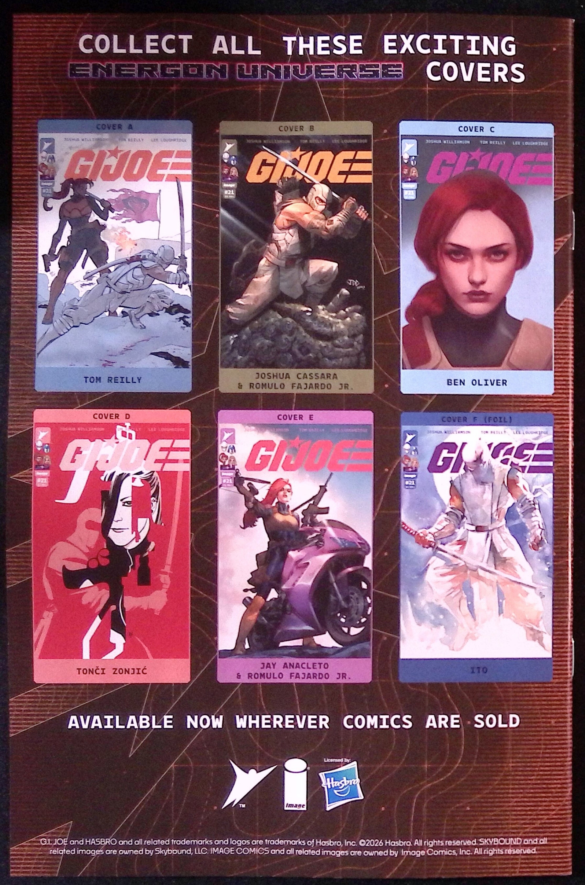 G.I. Joe # 21 Cover B Cassara Variant First Printing 2026 BN