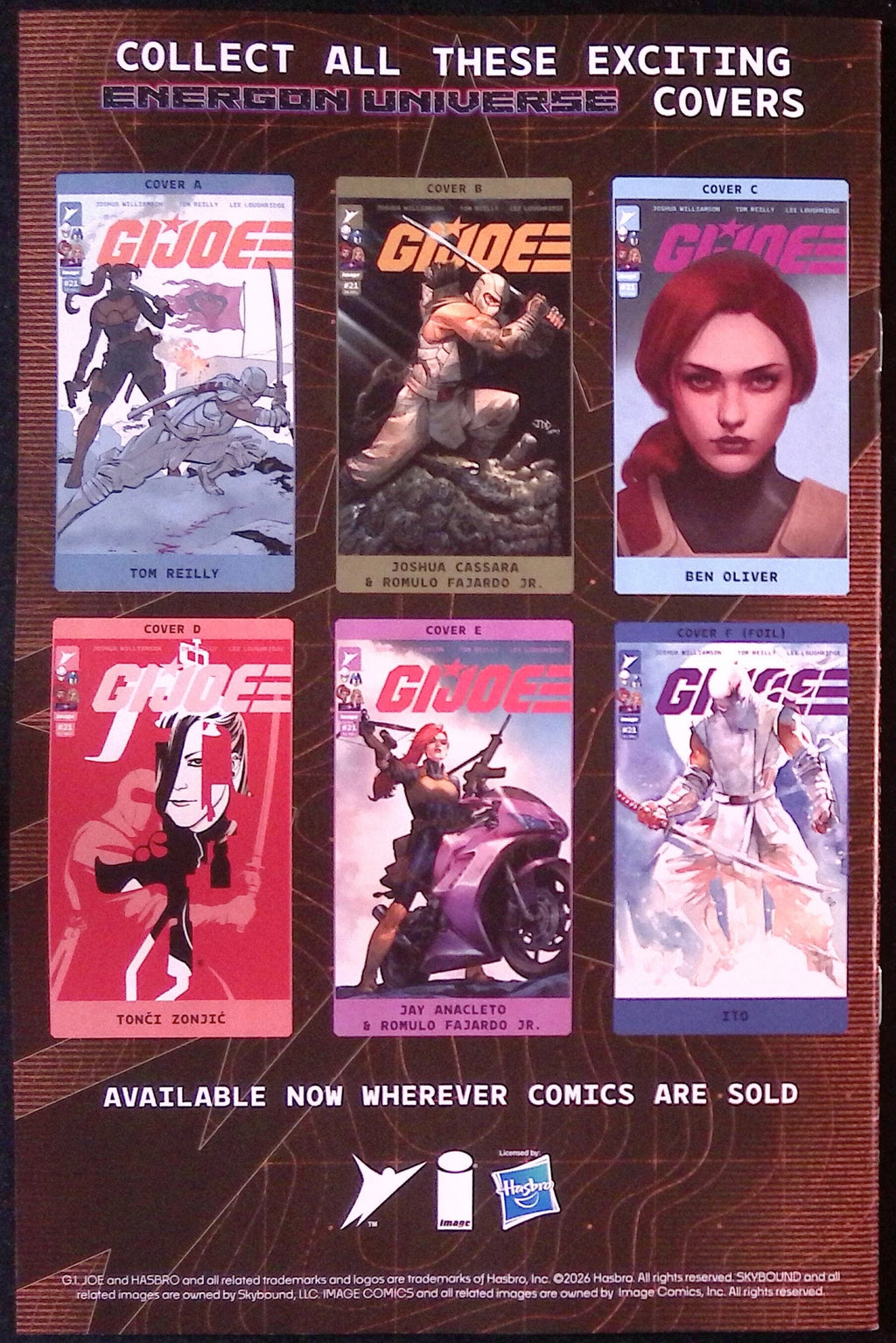 G.I. Joe # 21 Cover C Oliver Variant First Printing 2026 BN