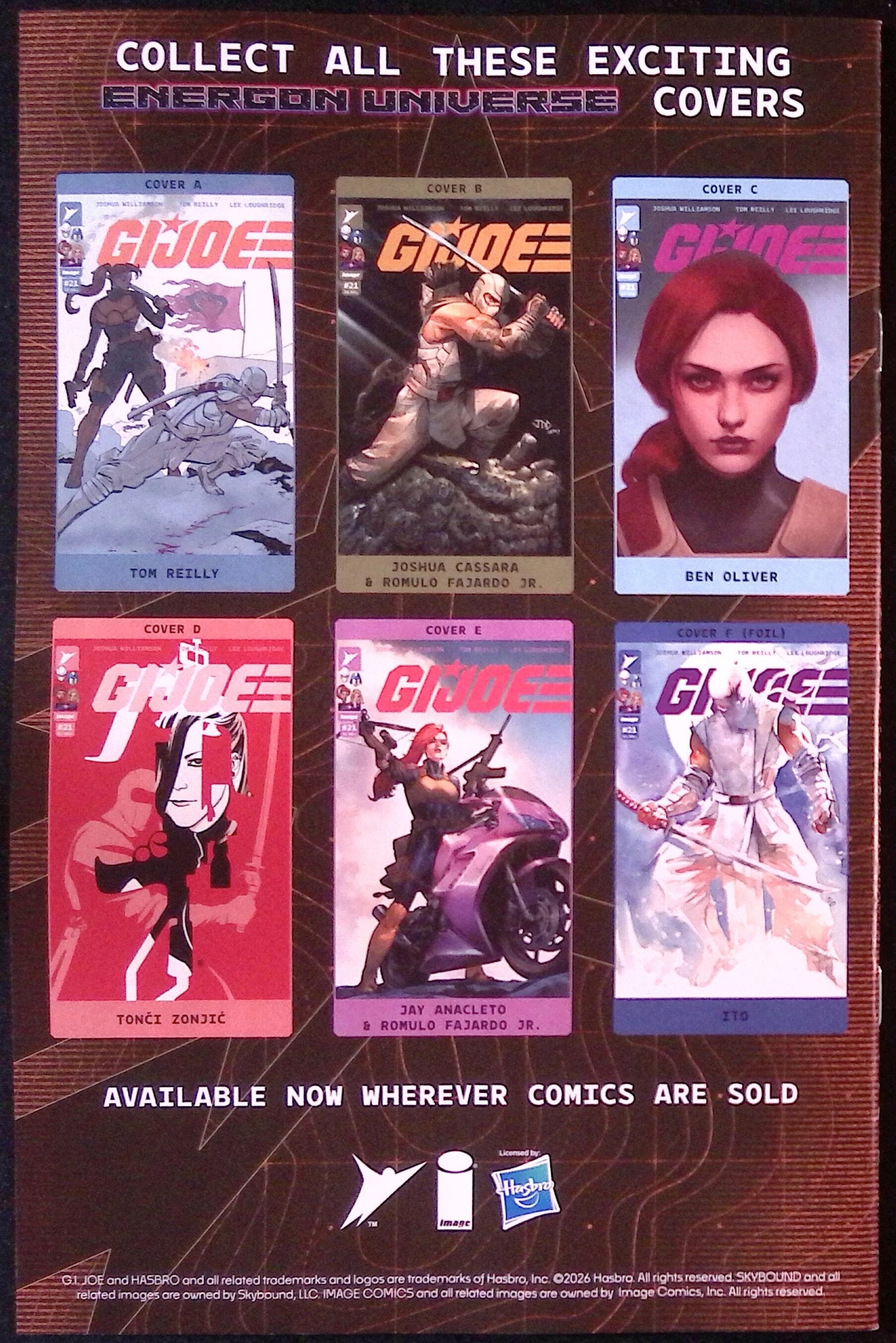 G.I. Joe # 21 Cover C Oliver Variant First Printing 2026 BN