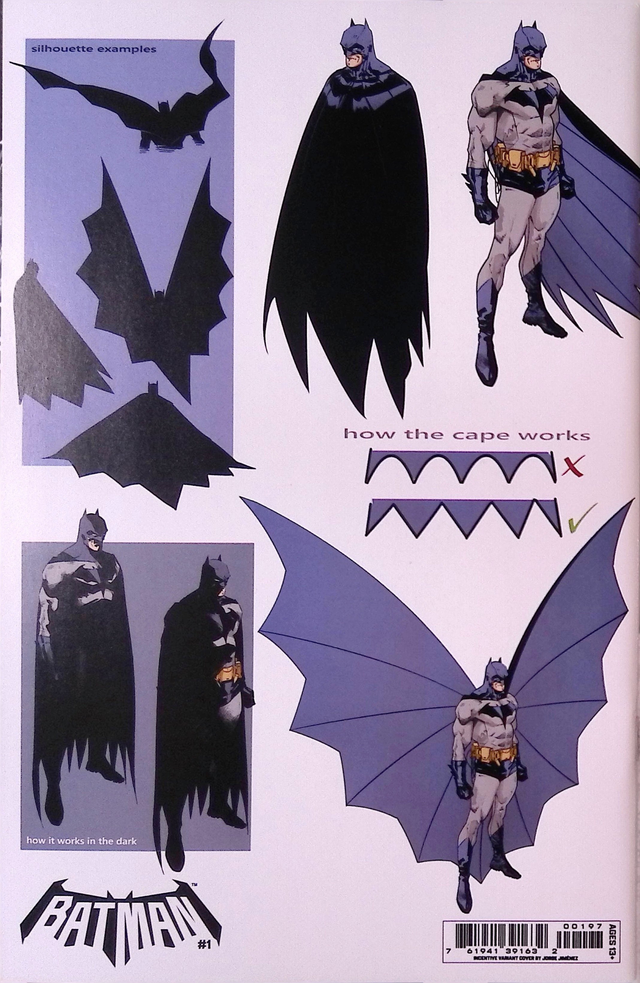 Batman #1 1:5 Jiménez Design Wraparound Variant First Printing 2025 BN