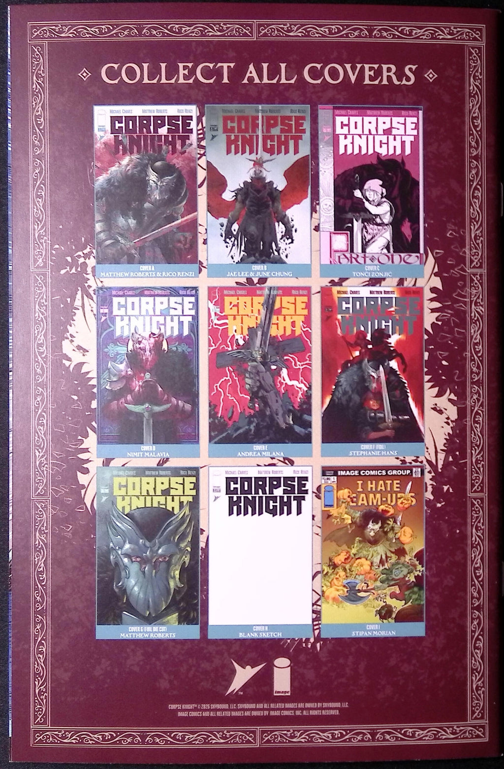 Corpse Knight # 1 Cover C 1:10 Incentive Zonjic Storybook Variant First Printing 2026 BN
