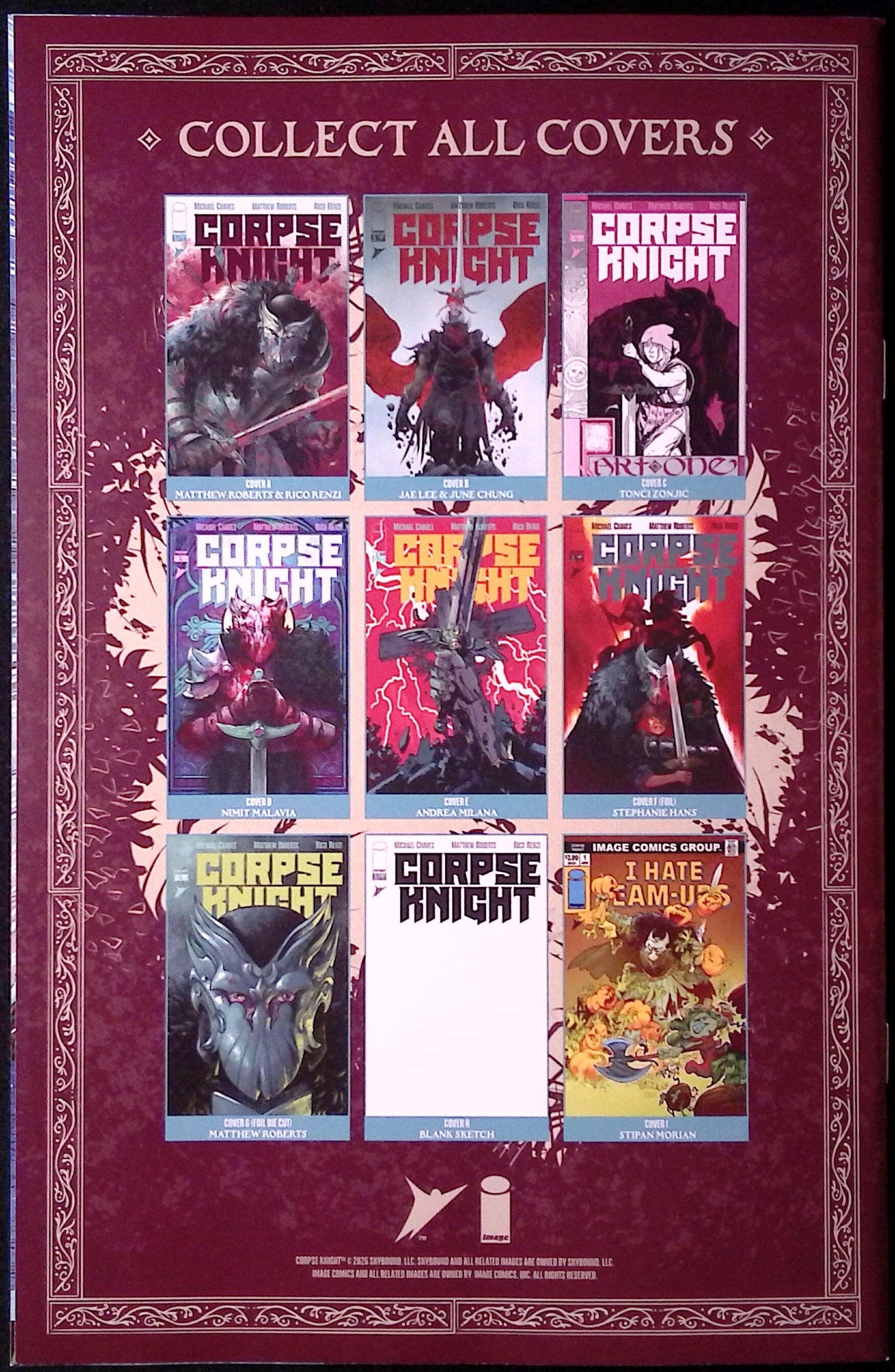Corpse Knight # 1 Cover B Lee Variant First Printing 2026 BN