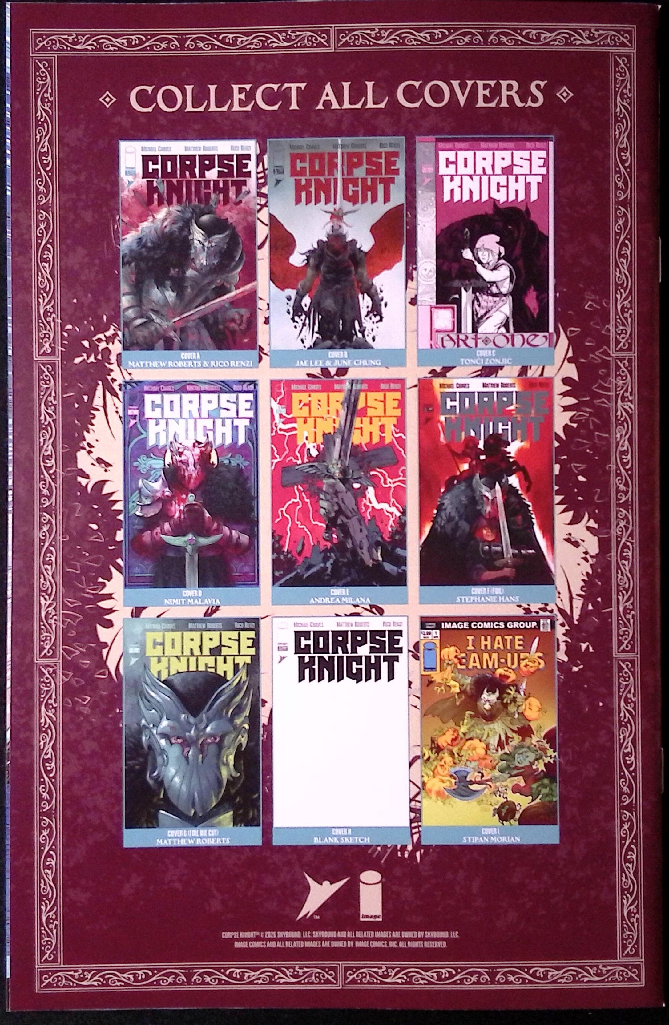 Corpse Knight # 1 Cover I Morian I Hate Fairyland Team Up Variant First Printing 2026 BN