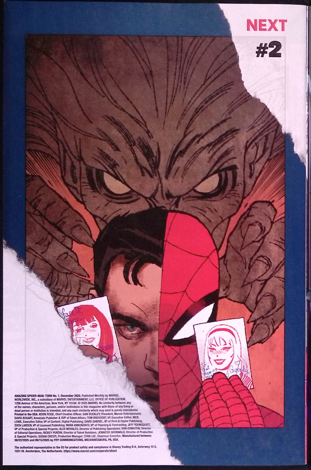 The Amazing Spider-Man: Torn # 1 1:25 Chiarello Incentive Variant 2025 NM-