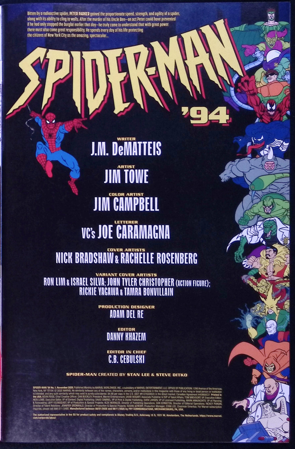 Spider-Man '94 # 1 Cover A First Printing 2025 NM