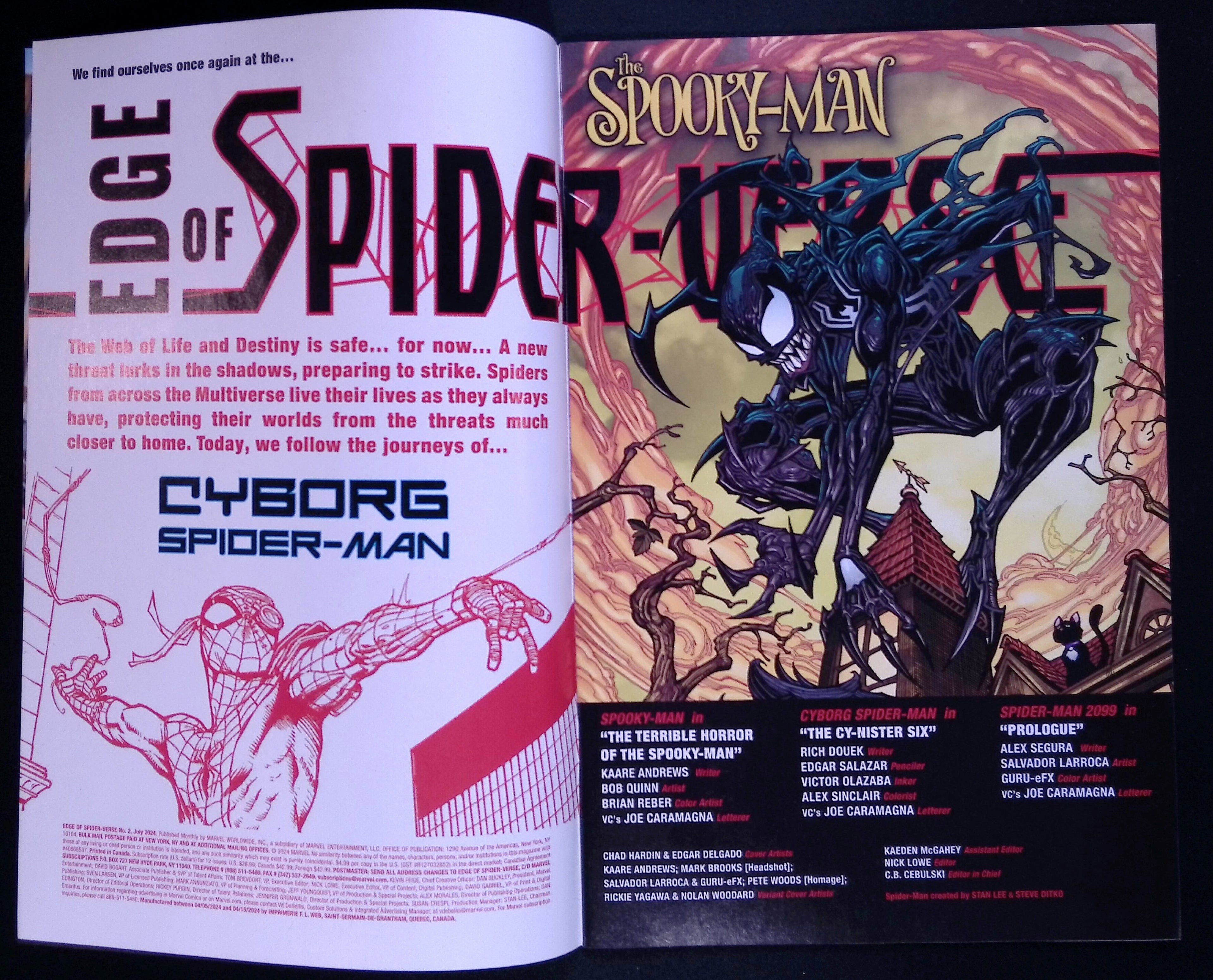 Edge of Spider-Verse # 2 Second Printing Cover A 2024 VF/NM