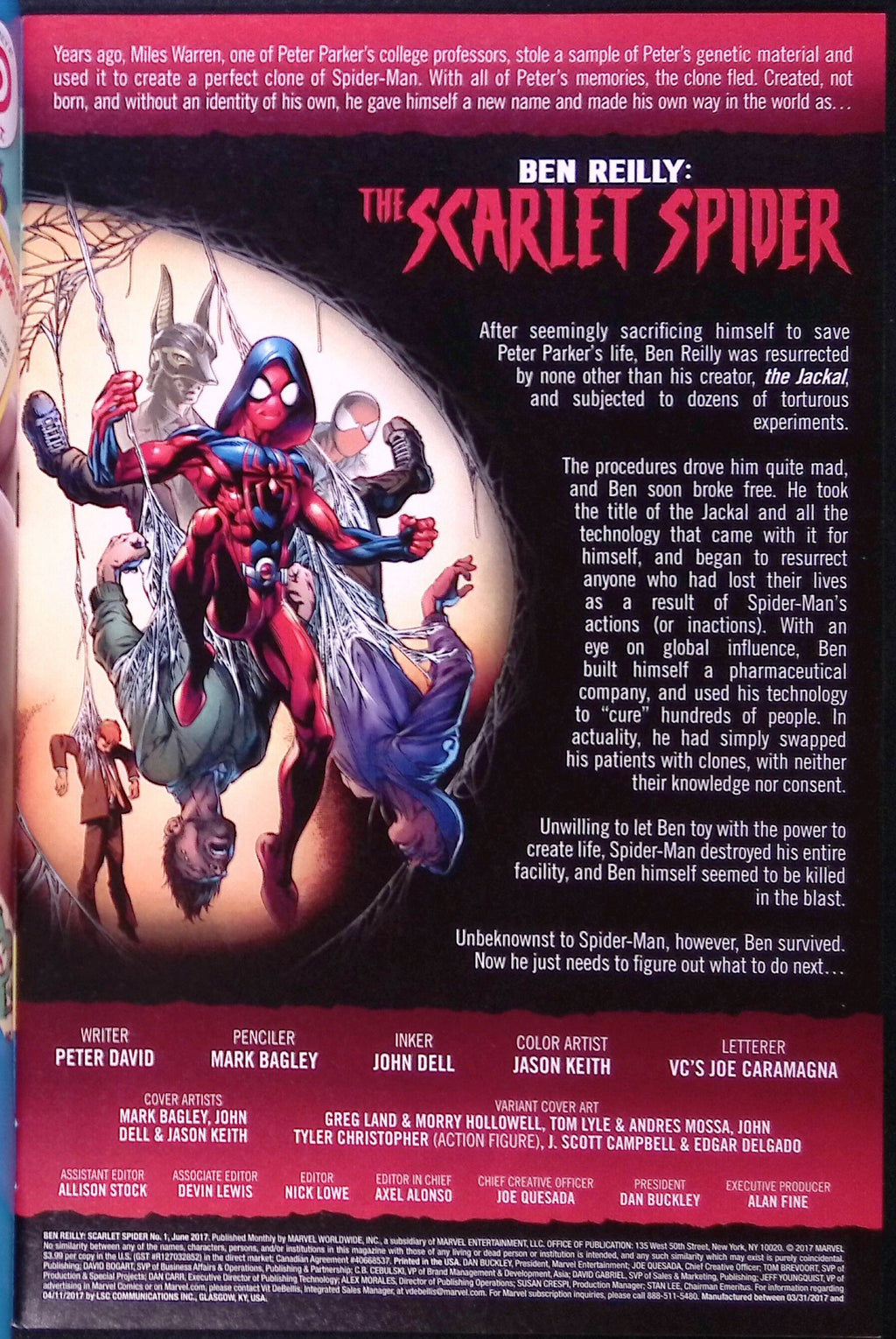 Ben Reilly: The Scarlet Spider # 1 Cover A First Printing 2017 NM-