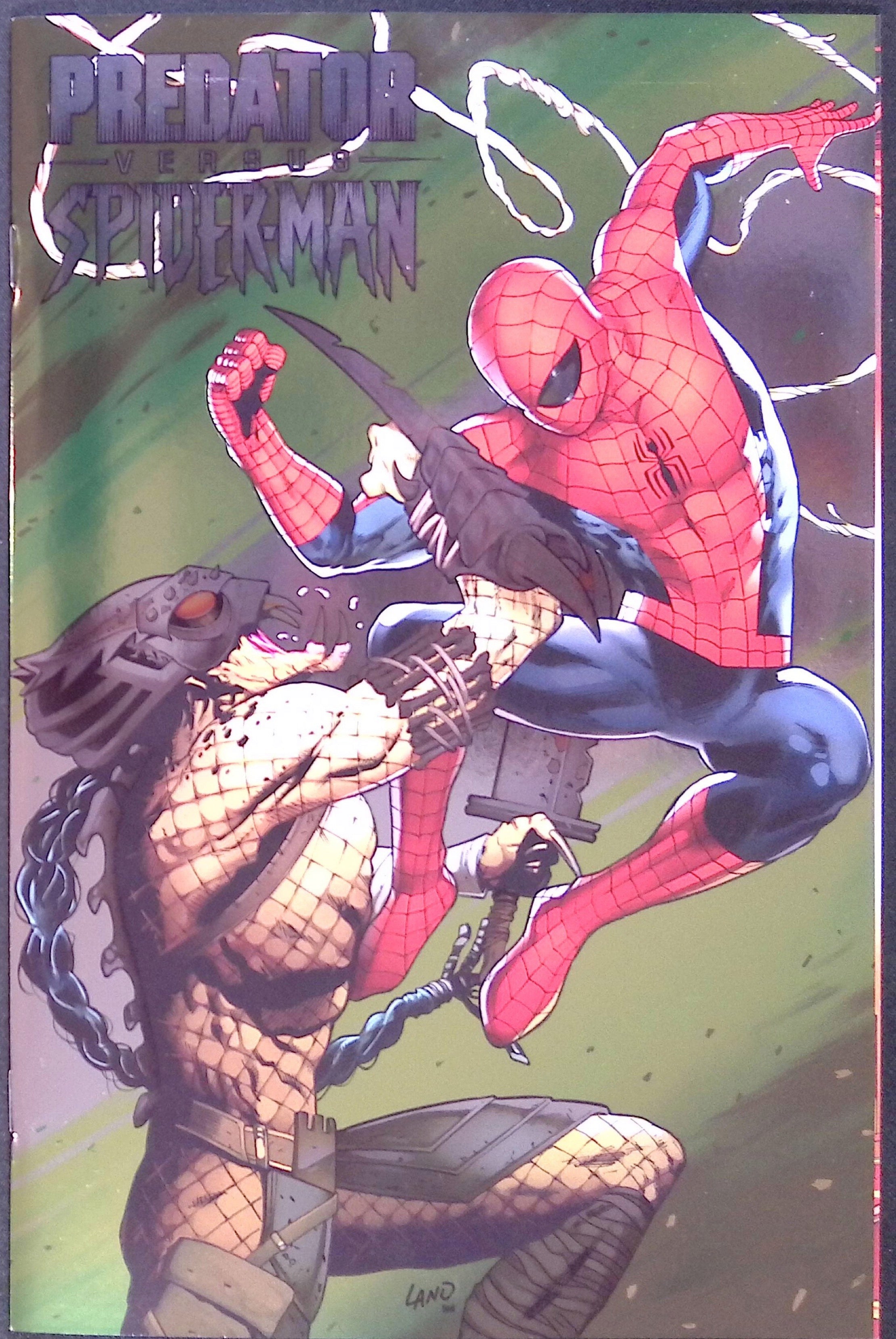 Predator vs. Spider-Man # 1 Land Foil Variant 2025 NM