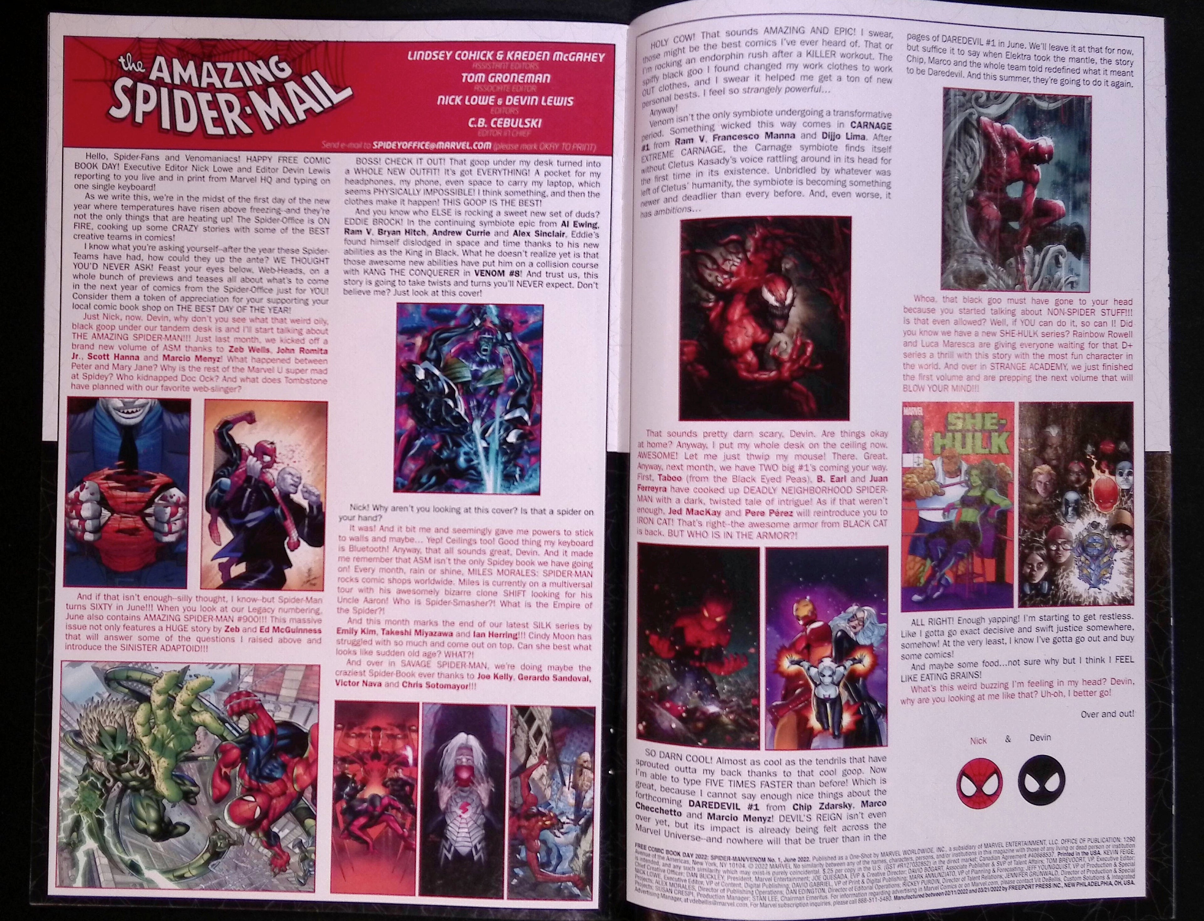 Spider-Man/Venom # 1 FCBD 2022 NM