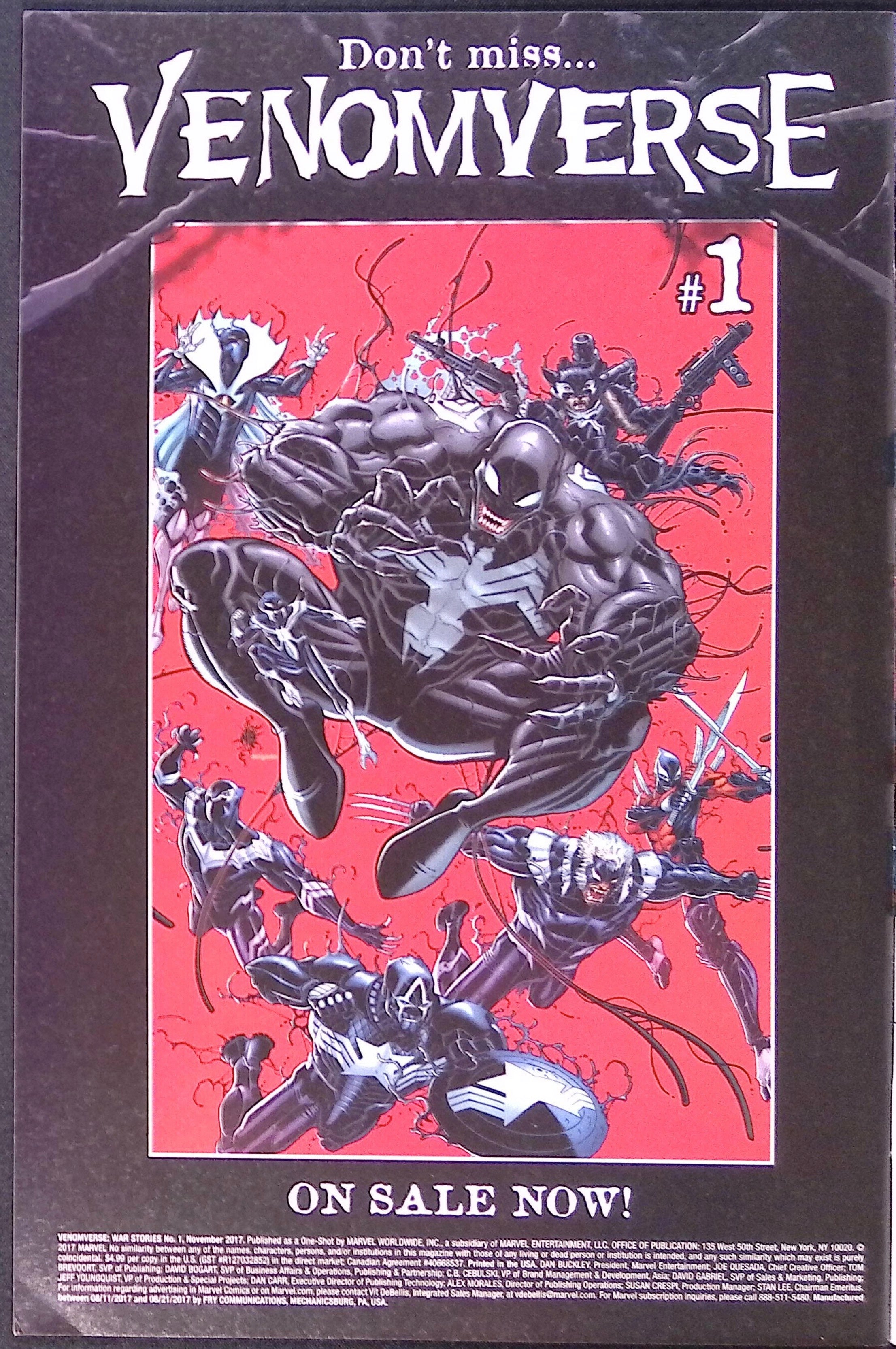 Venomverse: War Stories # 1 Cover A First Printing 2017 VF/NM