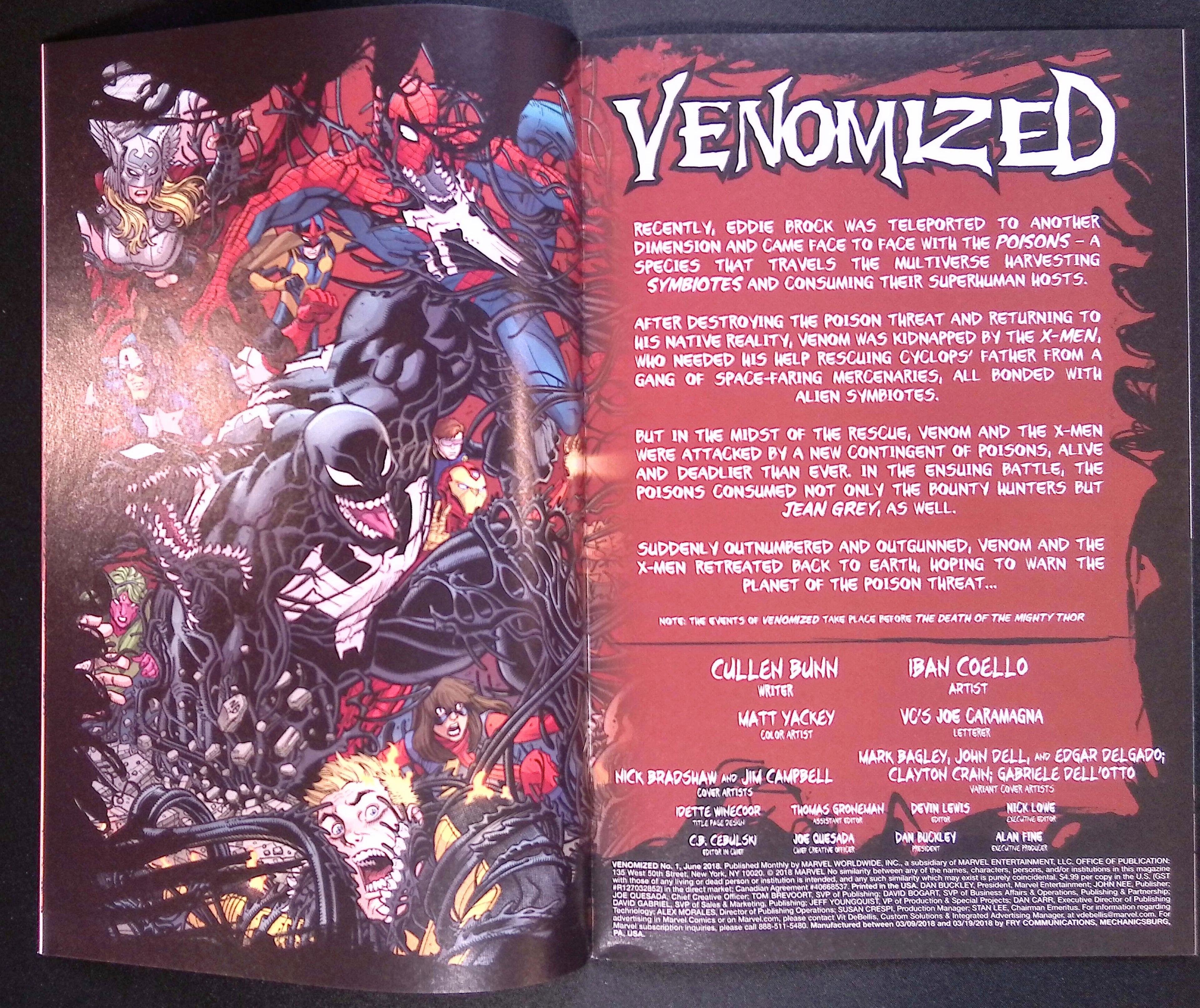Venomized # 1 Cover A First Printing 2018 NM-