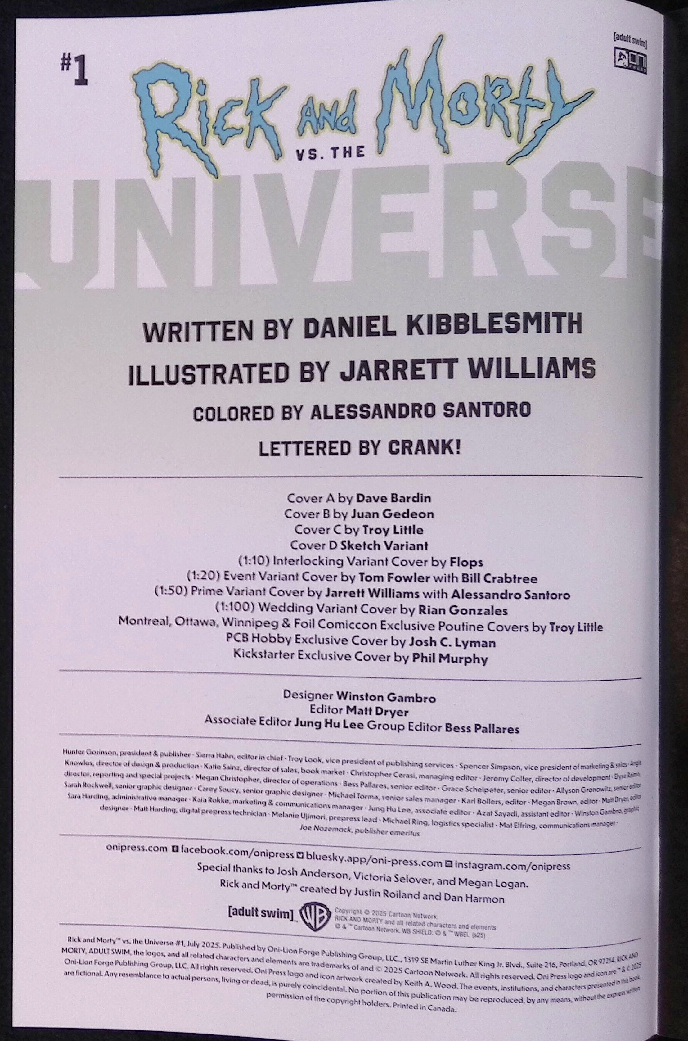 Rick and Morty vs. the Universe # 1  2024 NM
