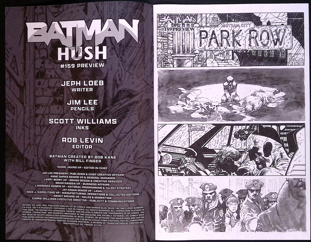 Batman # 159 Exclusive Launch Party Ashcan Jim Lee 2025 NM