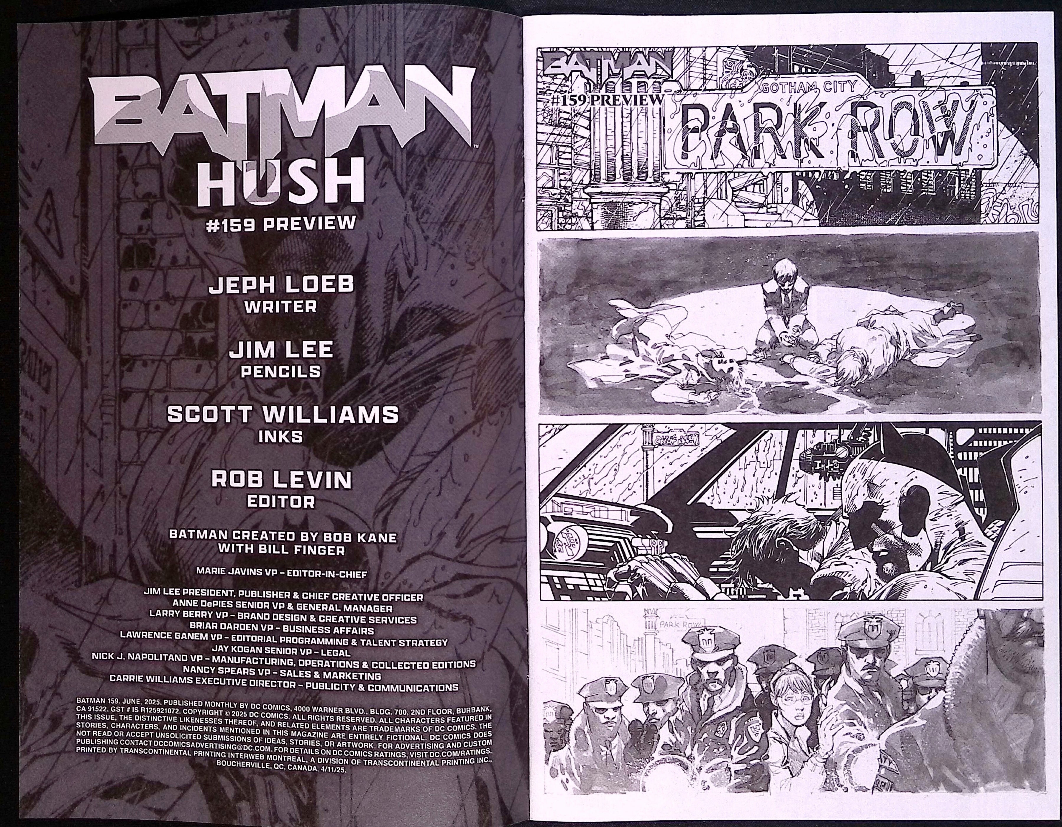 Batman # 159 Exclusive Launch Party Ashcan Jim Lee 2025 NM