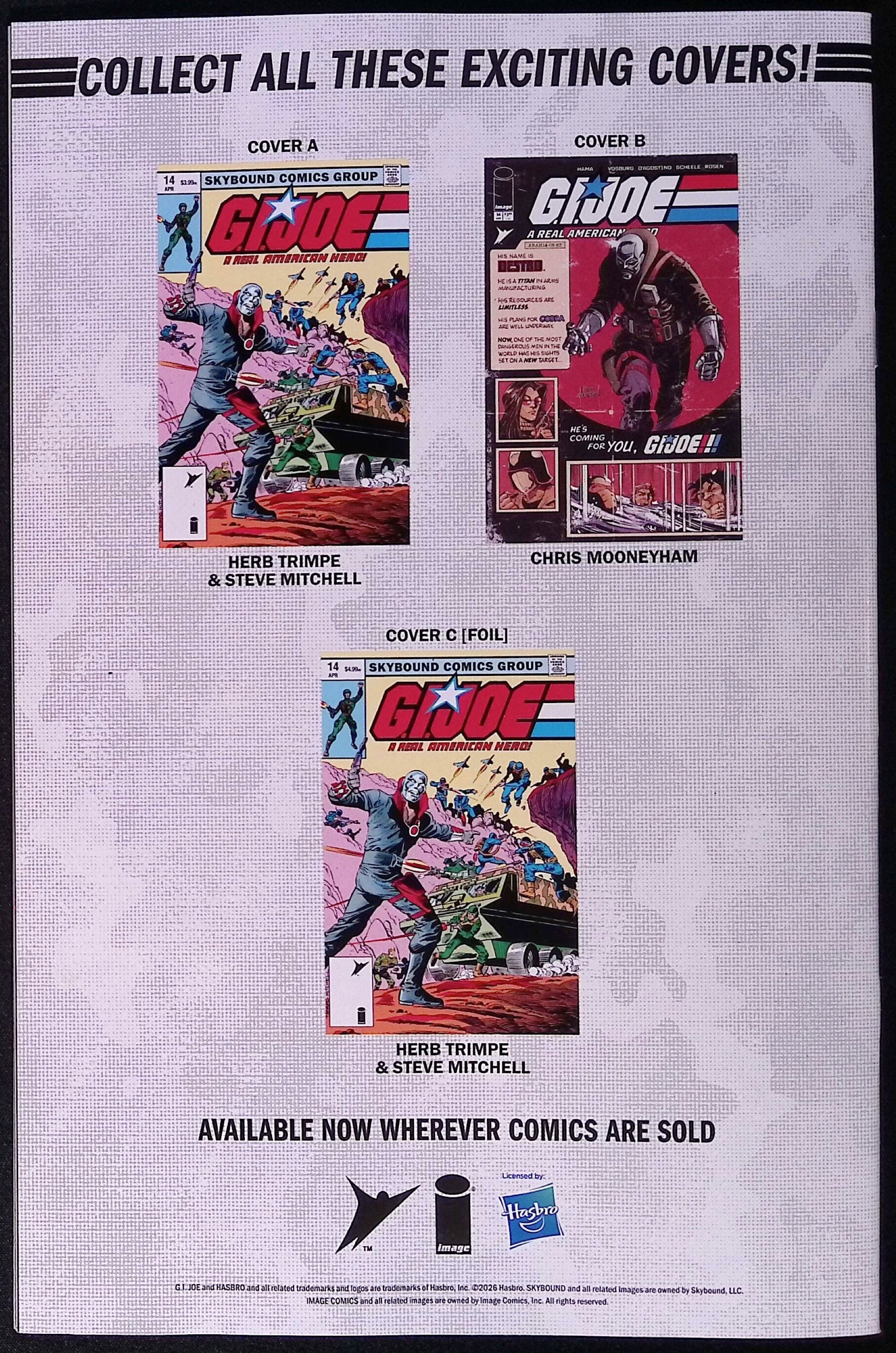 G.I. Joe: A Real American Hero # 14 Hama Files Edition Cover B Mooneyham Variant 2026 BN