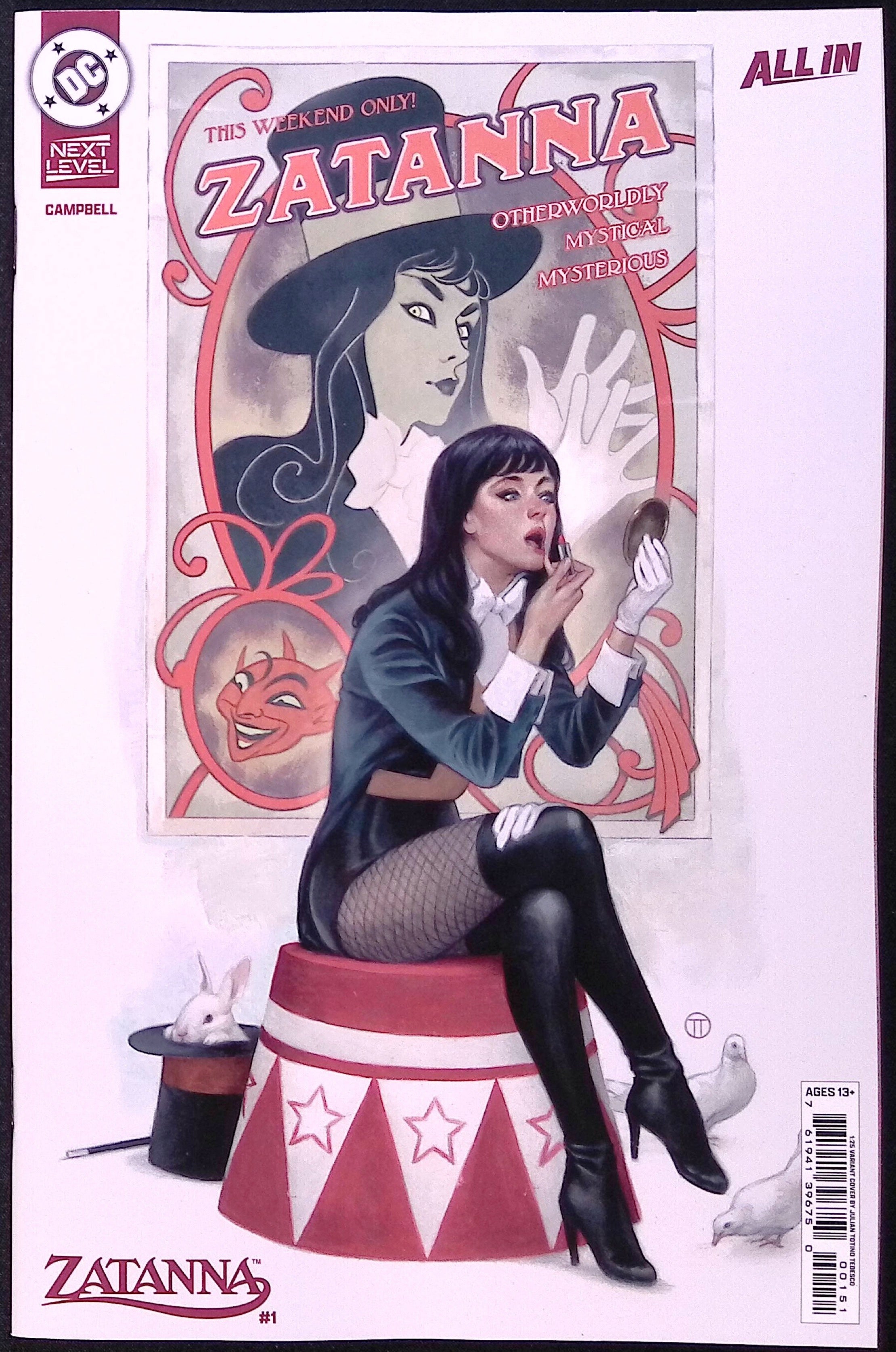 Zatanna # 1 Cover G 1:25 Incentive Tedesco Variant 2026 BN