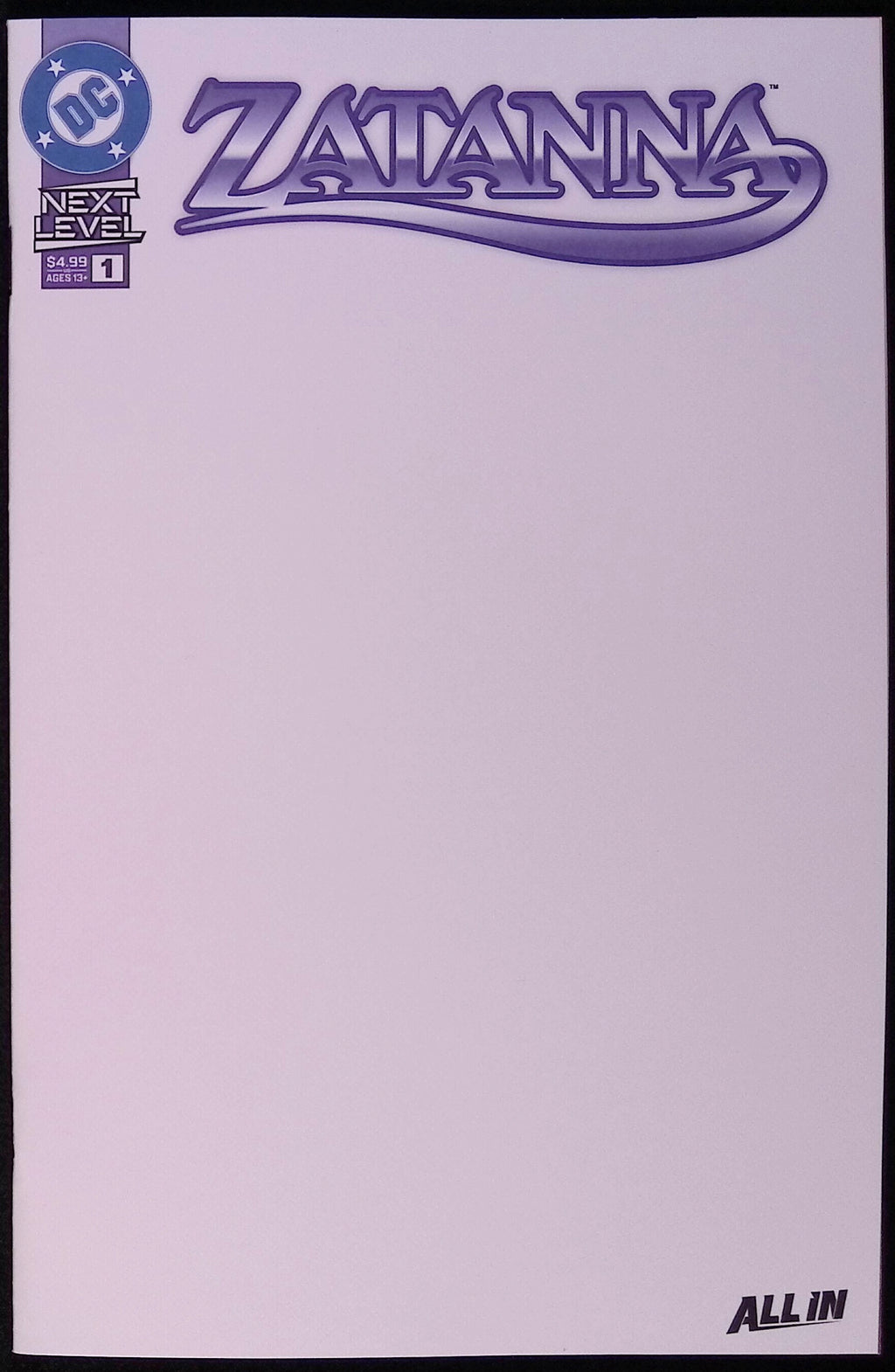 Zatanna # 1 Cover F Blank Variant 2026 BN
