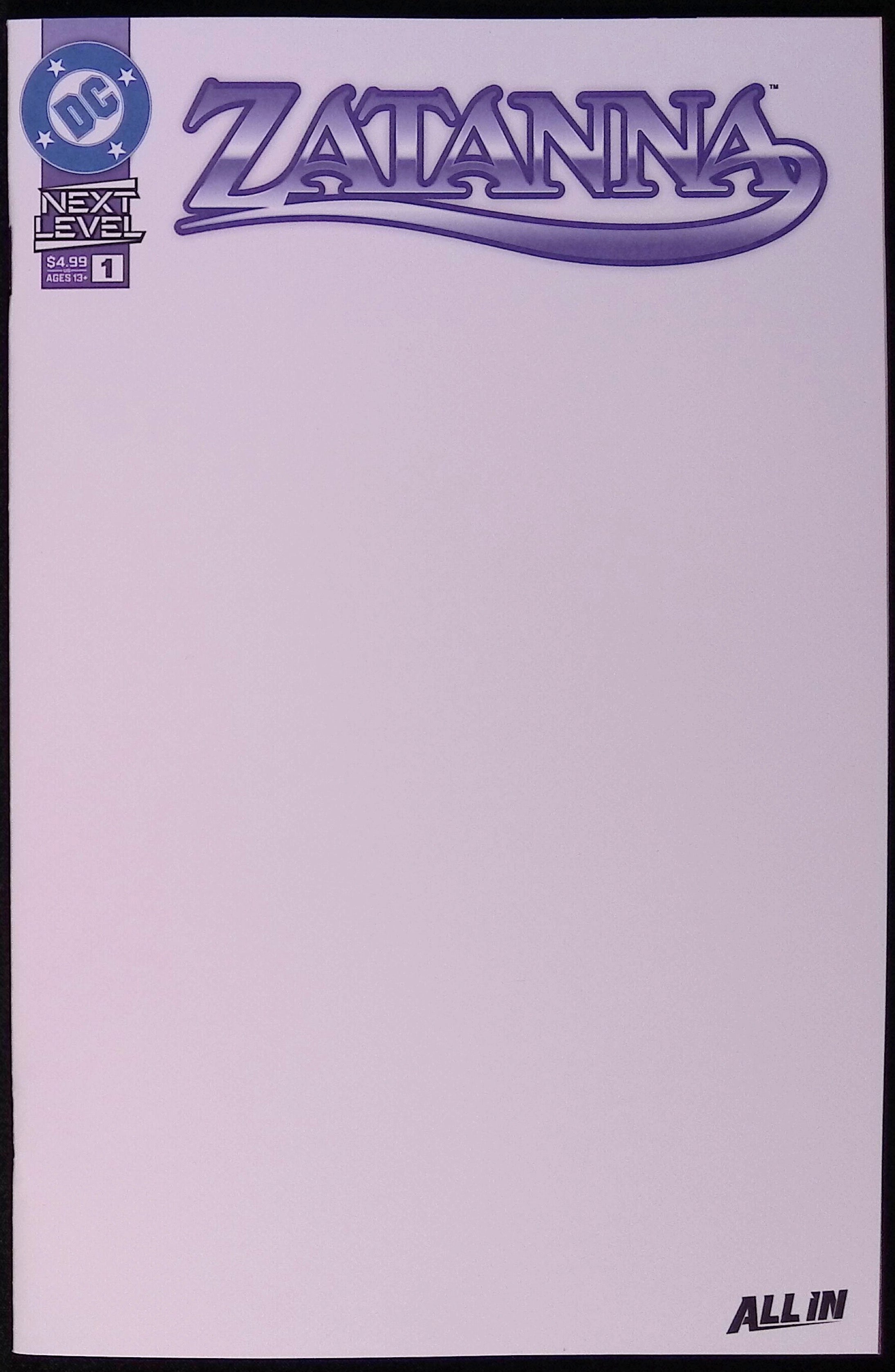 Zatanna # 1 Cover F Blank Variant 2026 BN