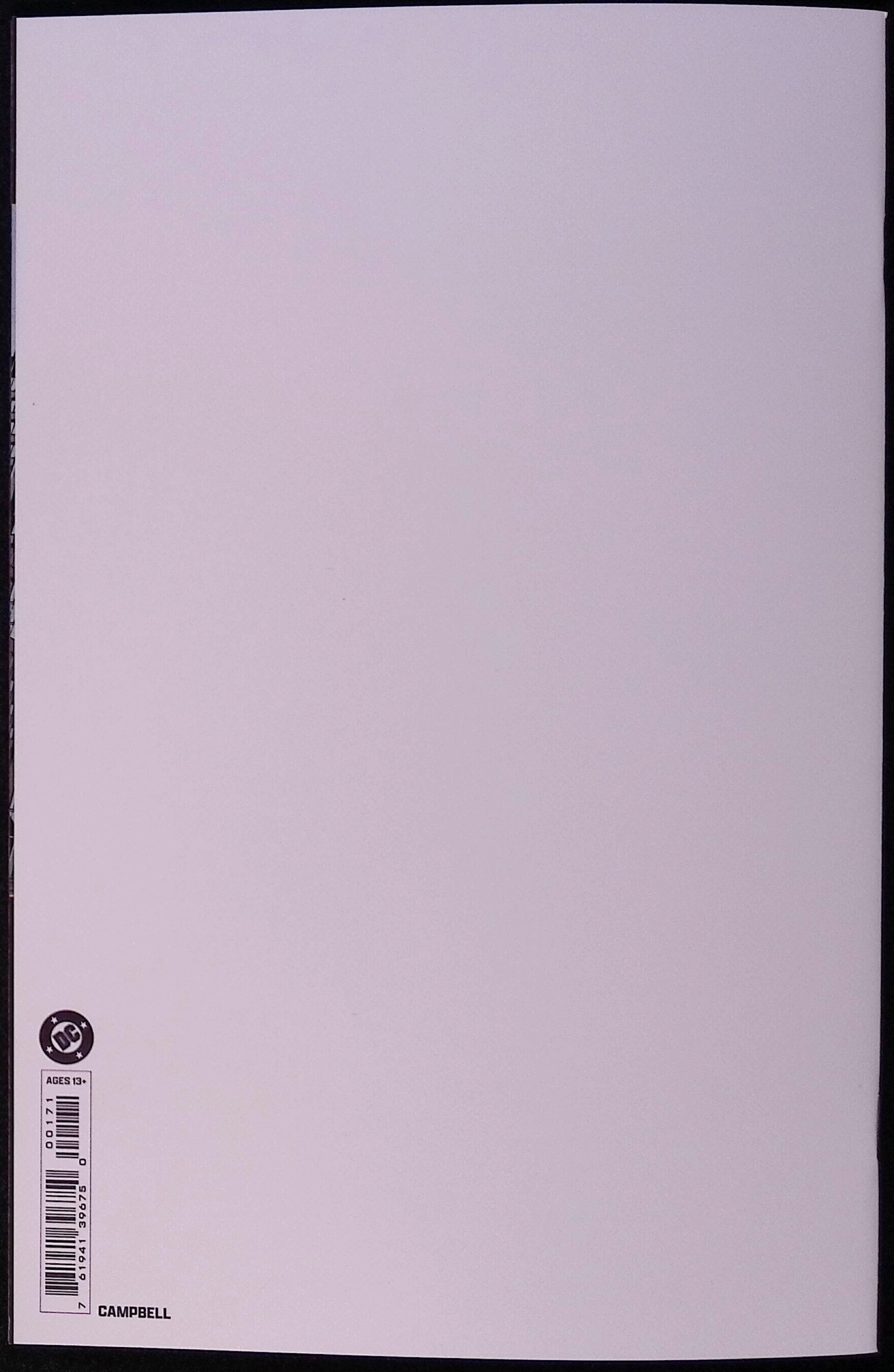 Zatanna # 1 Cover F Blank Variant 2026 BN