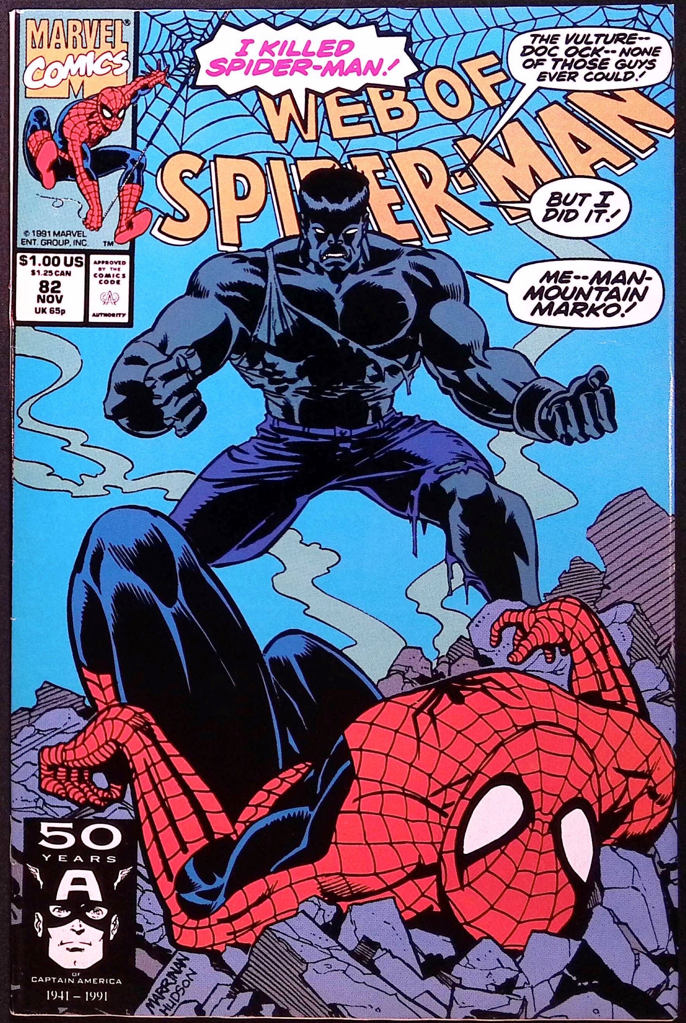 Web of Spider-Man # 82 1991 VF+