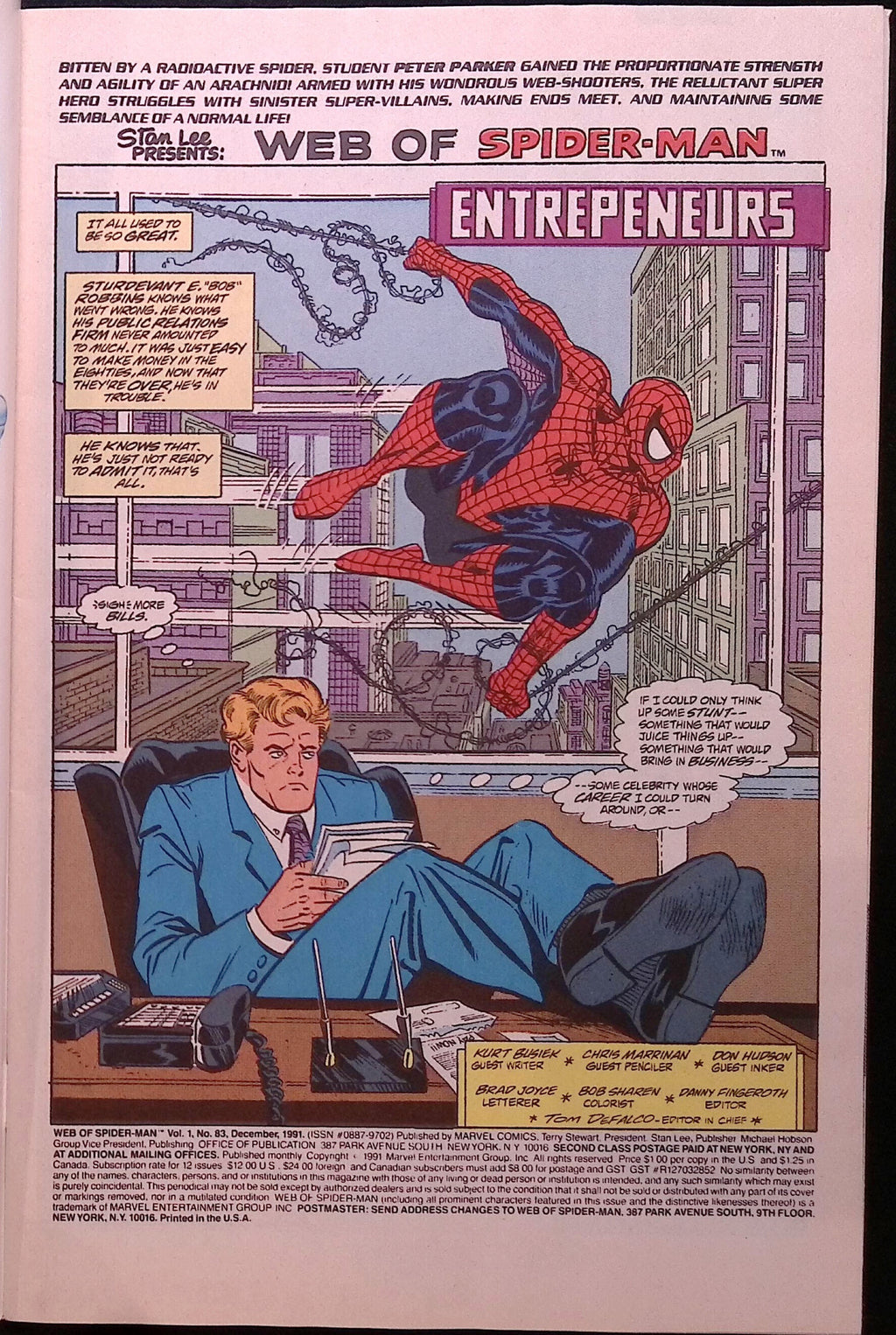 Web of Spider-Man # 83 1991 VF/NM