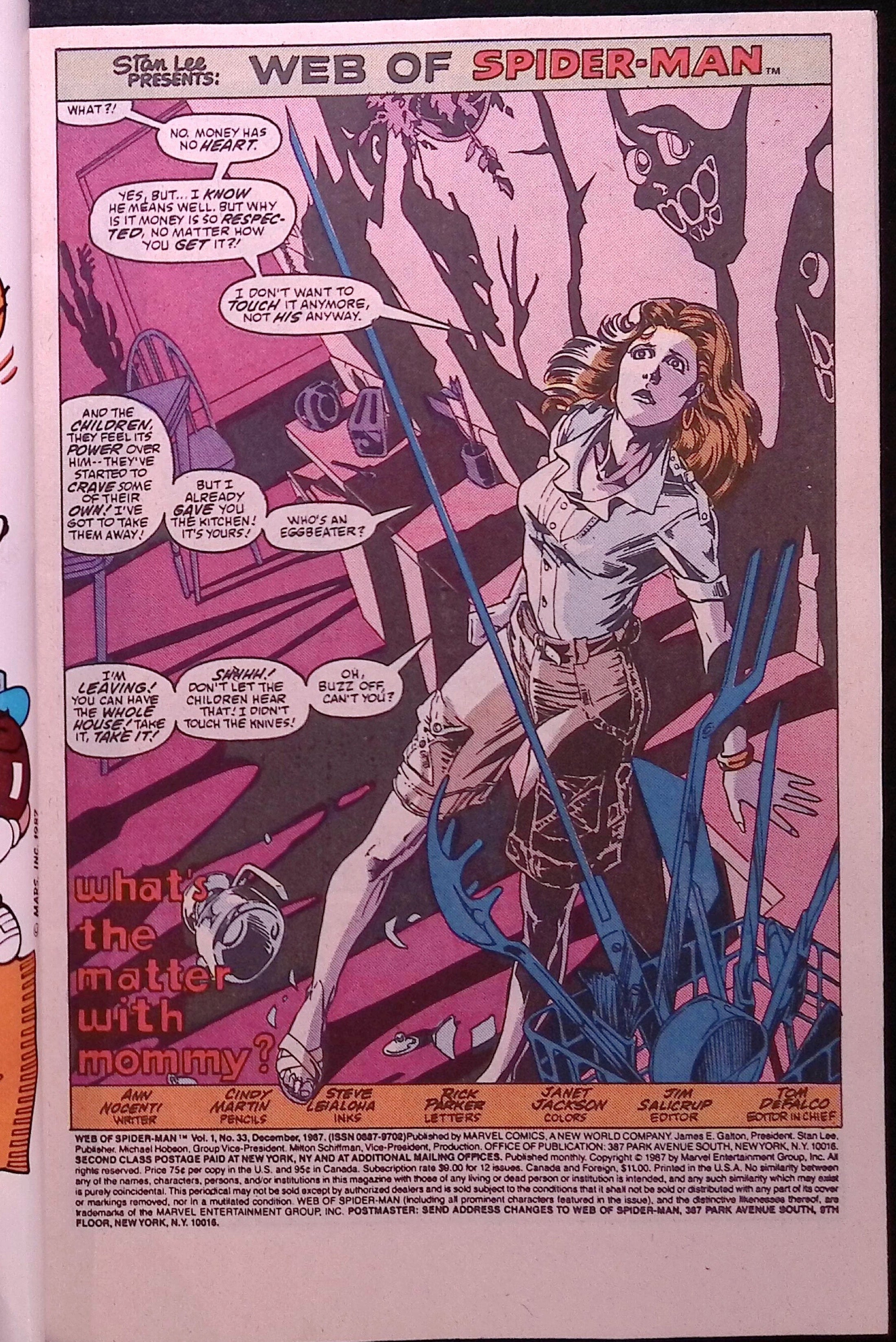 Web of Spider-Man # 33 1987 VF/NM