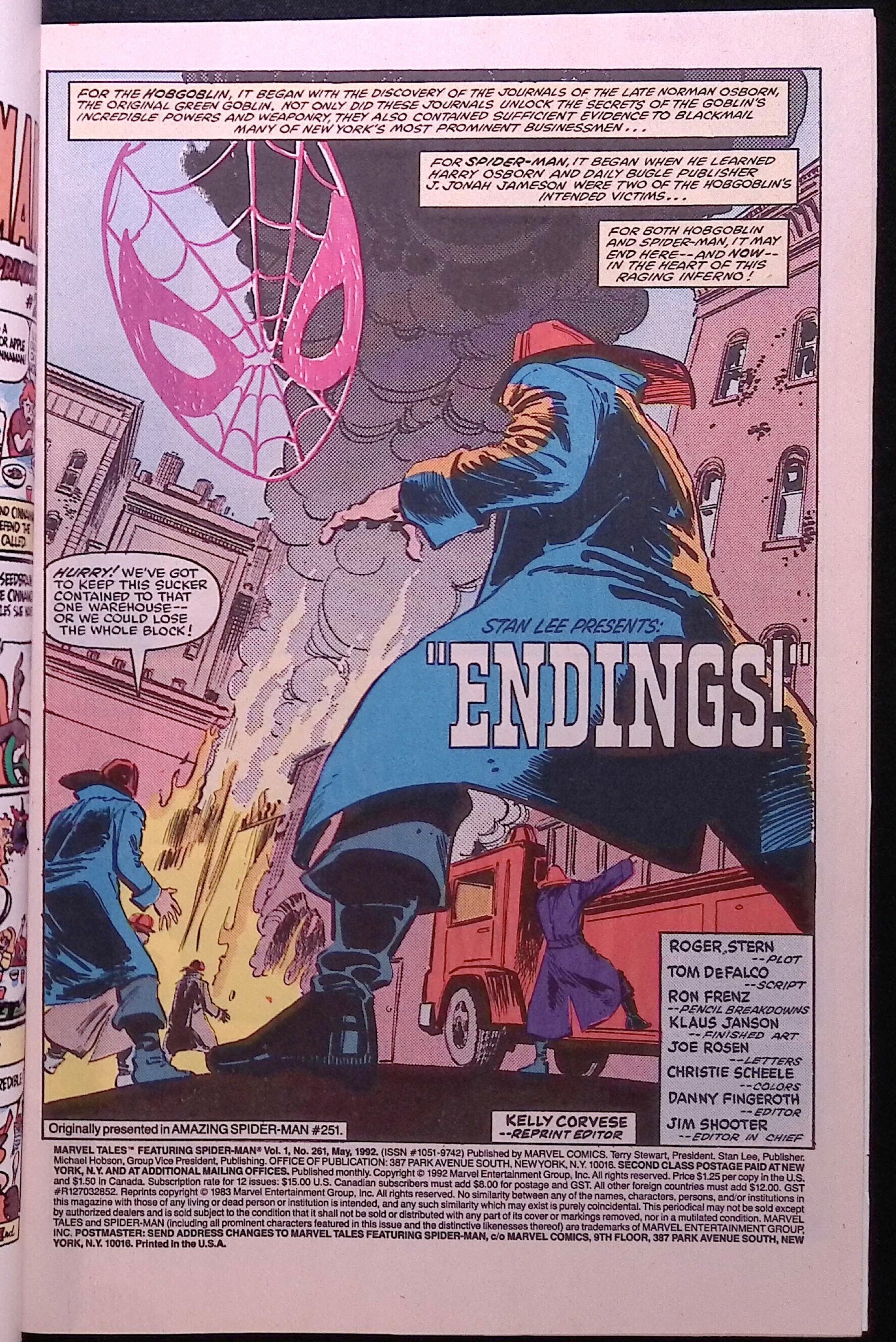 Marvel Tales # 261 Spider-Man 1992 VF/NM