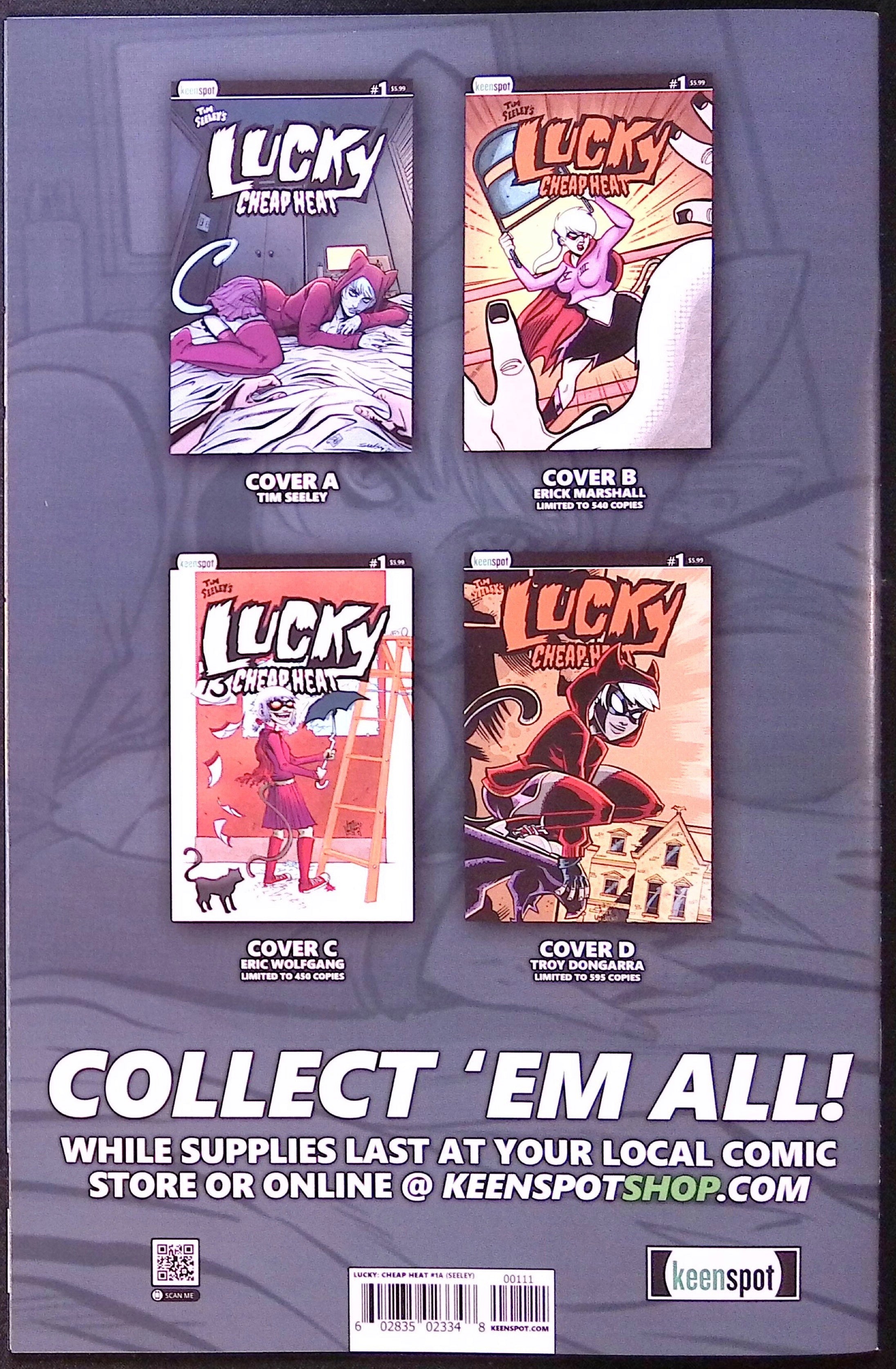 Tim Seeley's Lucky: Cheap Heat # 1 Cover A First Printing 2026 BN