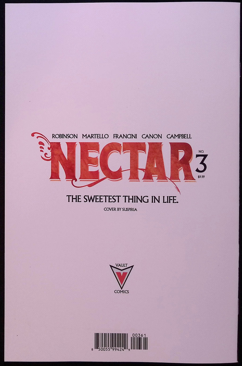 Nectar # 3 Cover F Suspiria Black Bag Variant First Printing 2026 BN