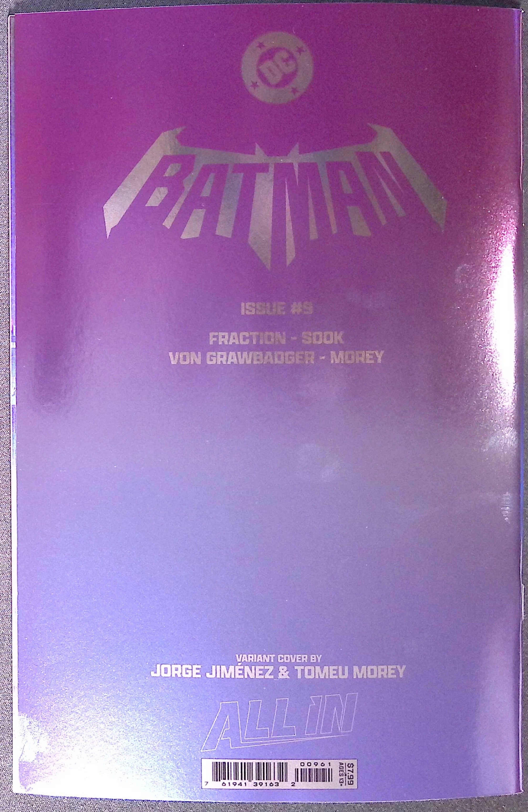 Batman # 9 Cover E Foil Variant First Printing 2026 BN
