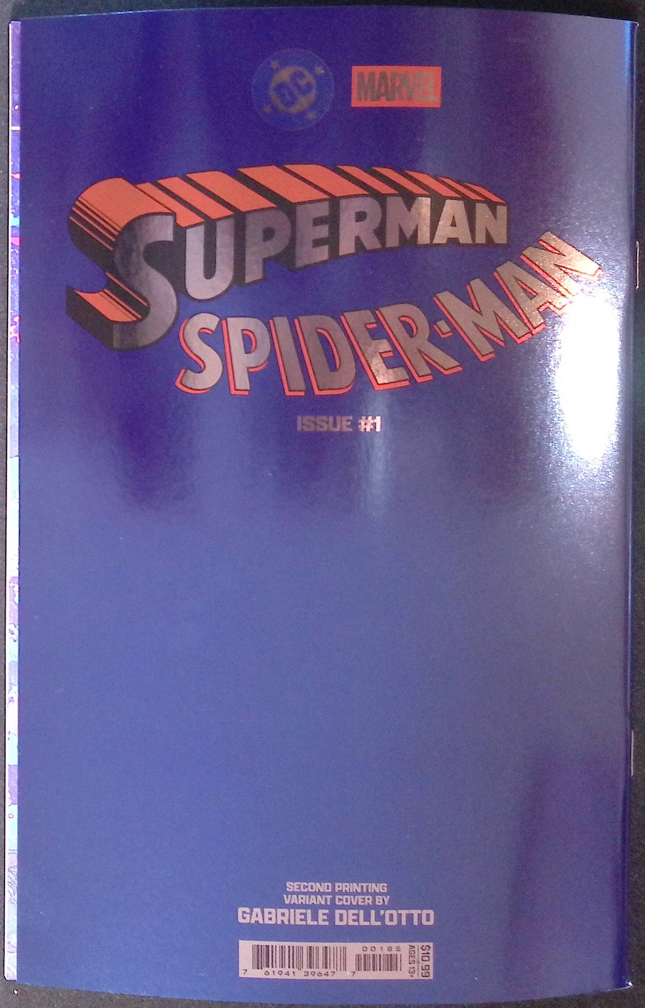 Superman / Spider-Man # 1 Cover D Dell Otto Foil Variant Second Printing 2026 BN