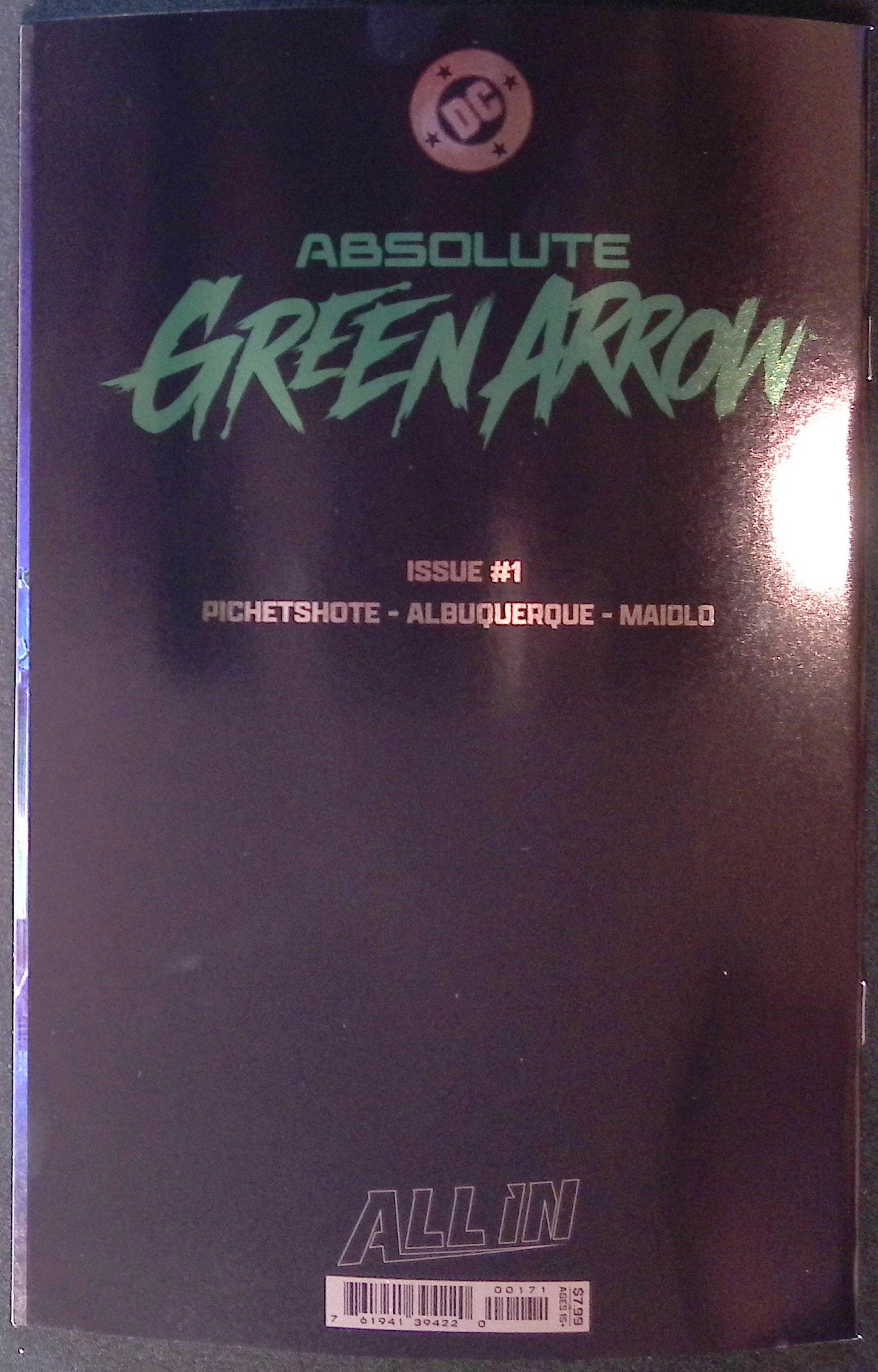 Absolute Green Arrow # 1 Cover F Logo Variant First Printing 2026 BN