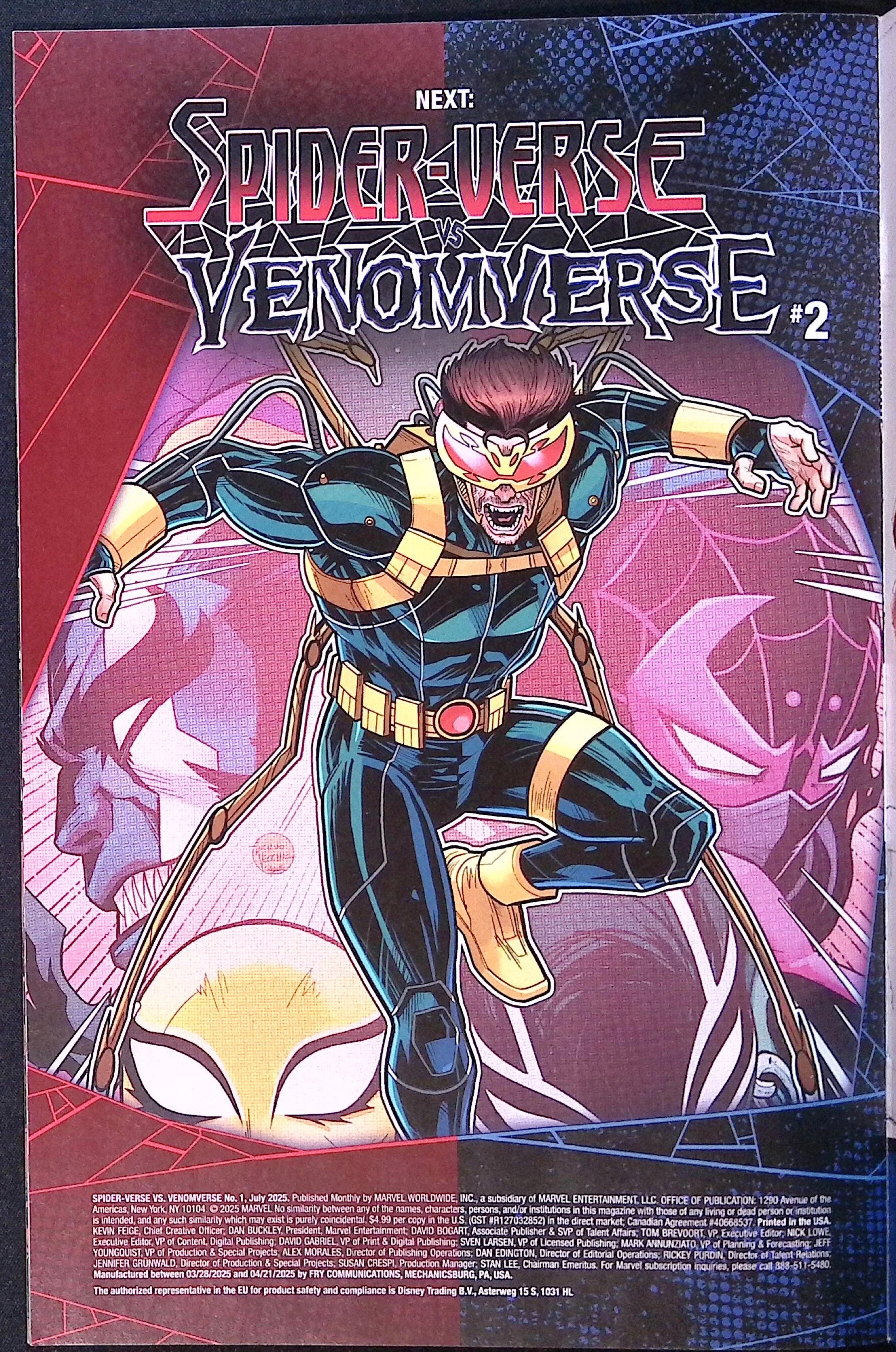 Spider-Verse vs. Venomverse #1 Foil Variant First Printing 2025 NM