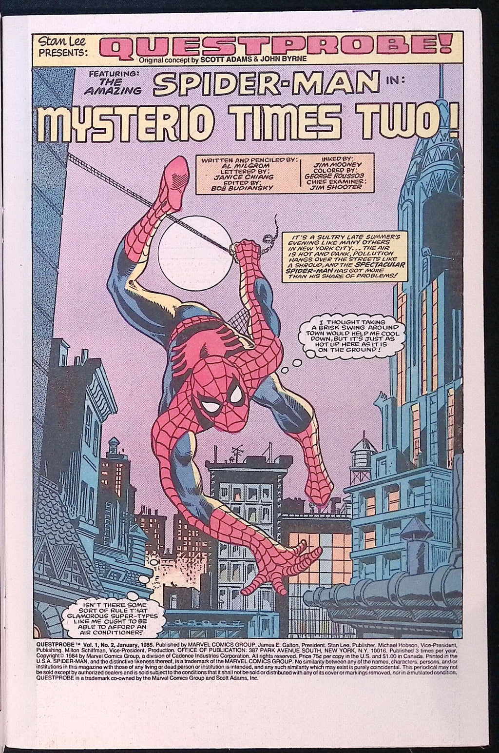 Questprobe # 2 Spider-man 1984 NM-
