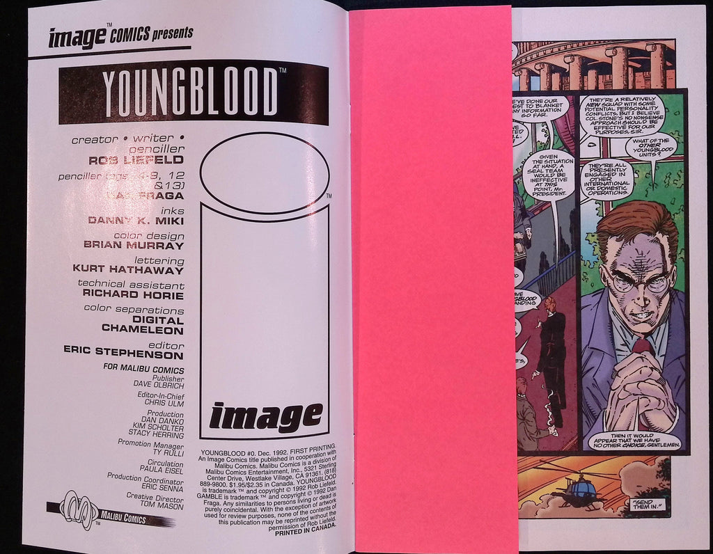 Youngblood # 0 Cover A First Printing Wraparound 1992 NM