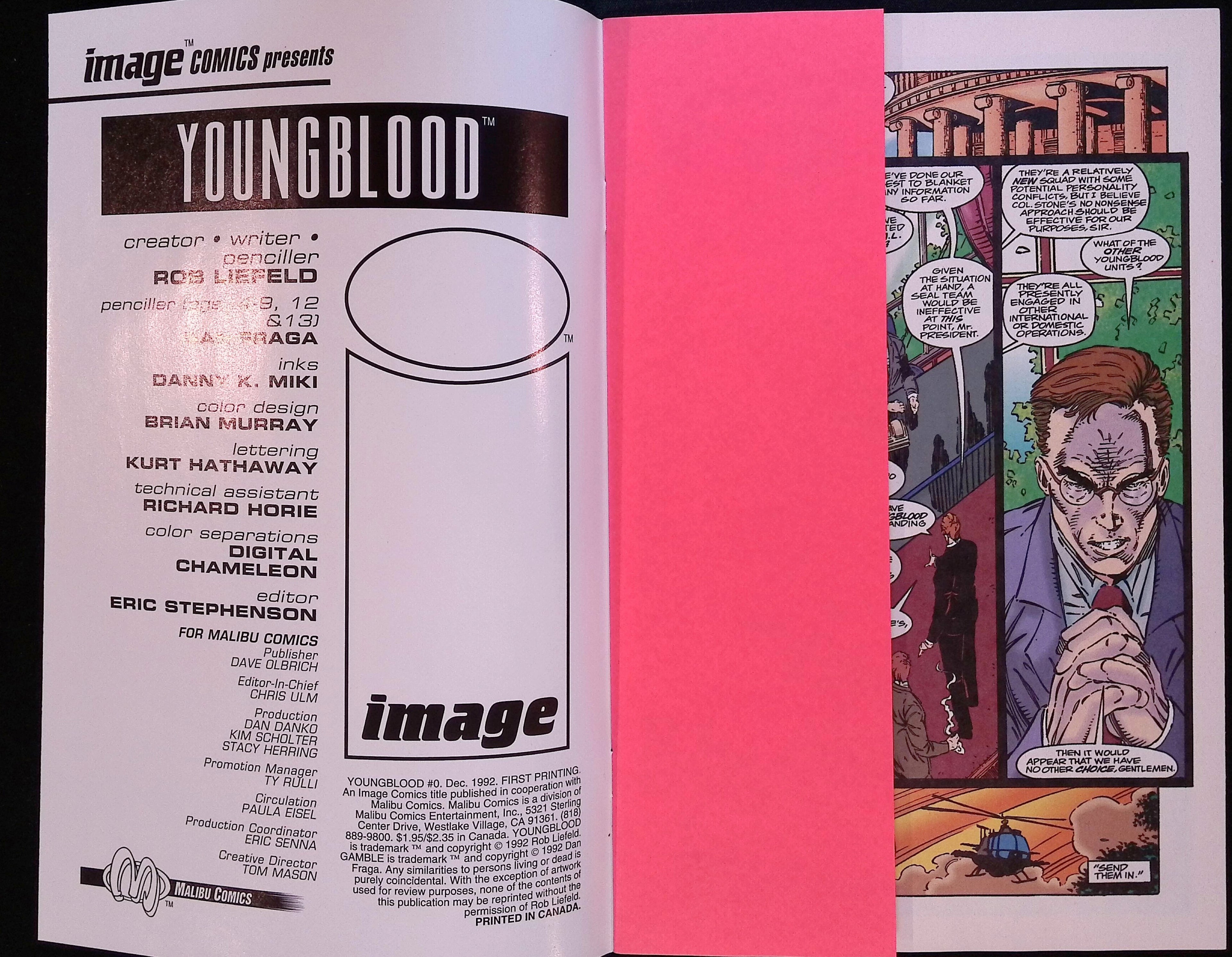 Youngblood # 0 Cover A First Printing Wraparound 1992 NM