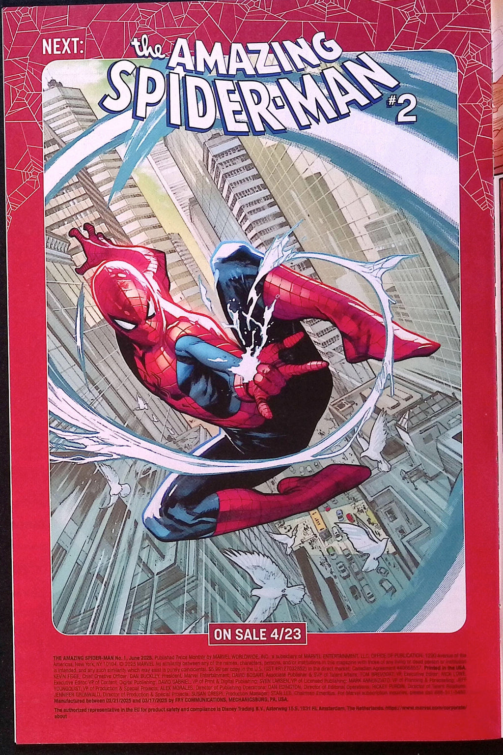 The Amazing Spider-Man # 1 Bermejo Variant 2025 NM-