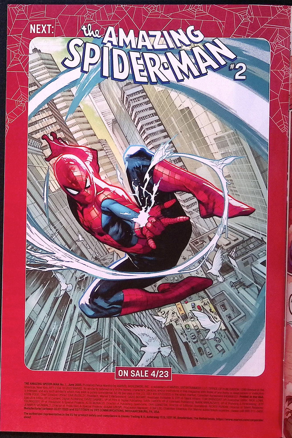 The Amazing Spider-Man # 1 1:25 Marquez Variant 2025 NM