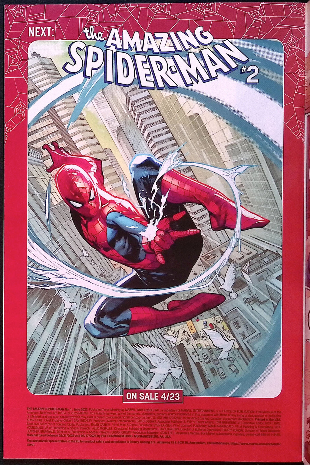 The Amazing Spider-Man # 1 Stegman Variant 2025 NM