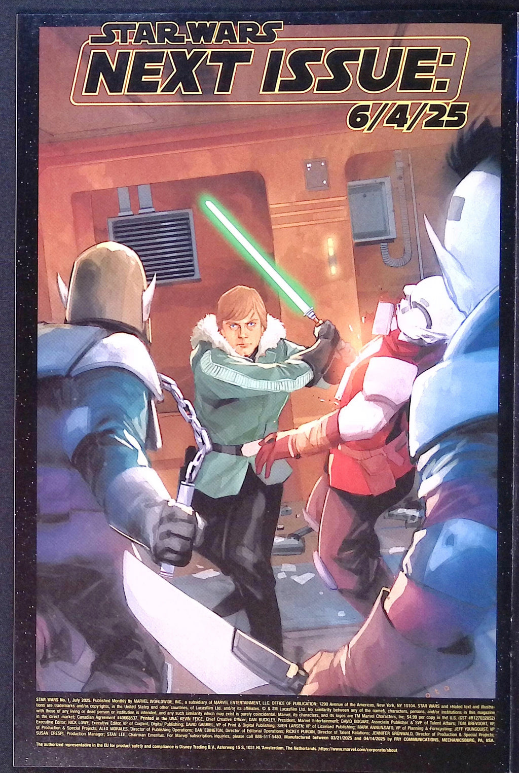 Star Wars # 1 Cover A First Printing 2025 NM