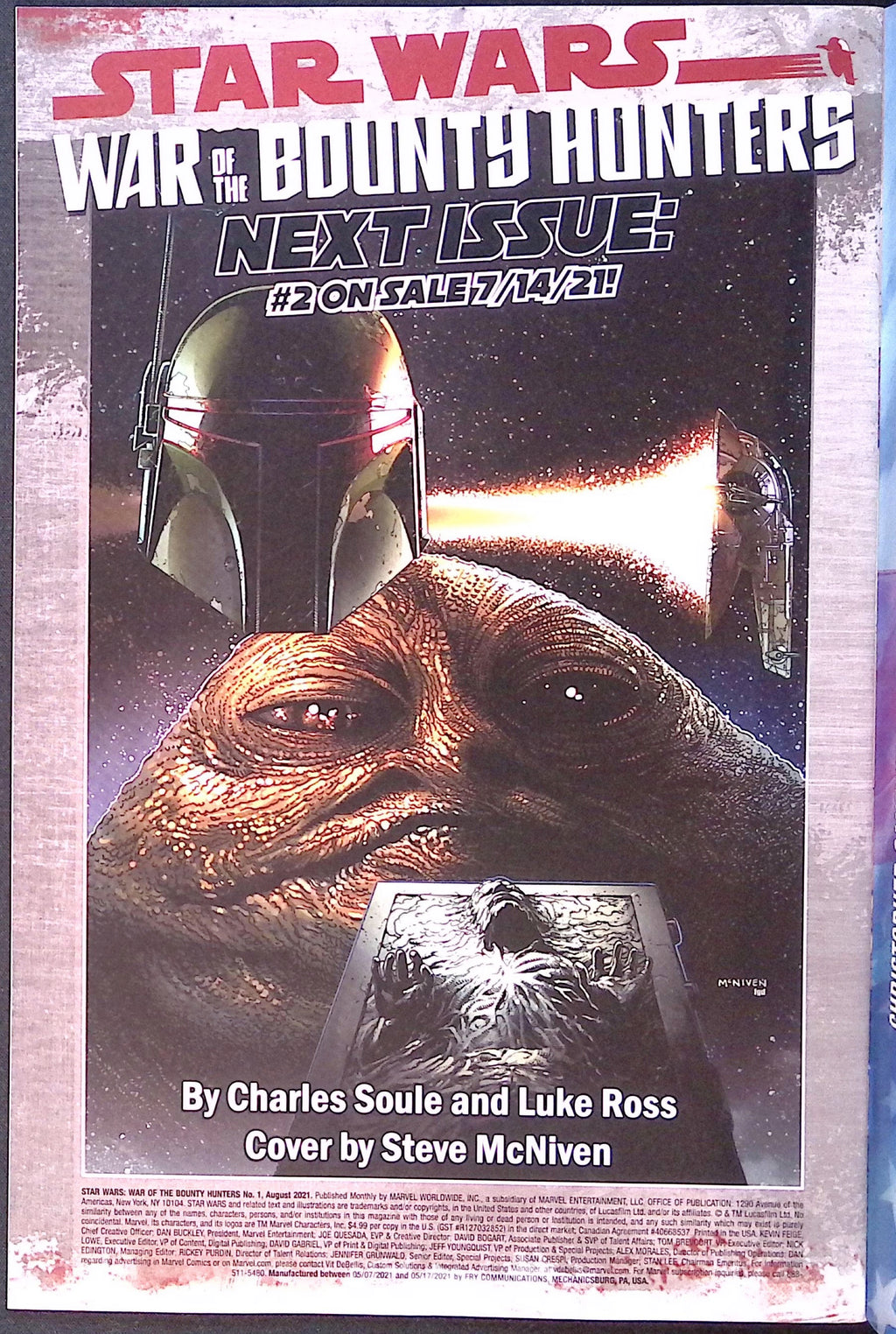 Star Wars: War of the Bounty Hunters # 1 2021 NM-